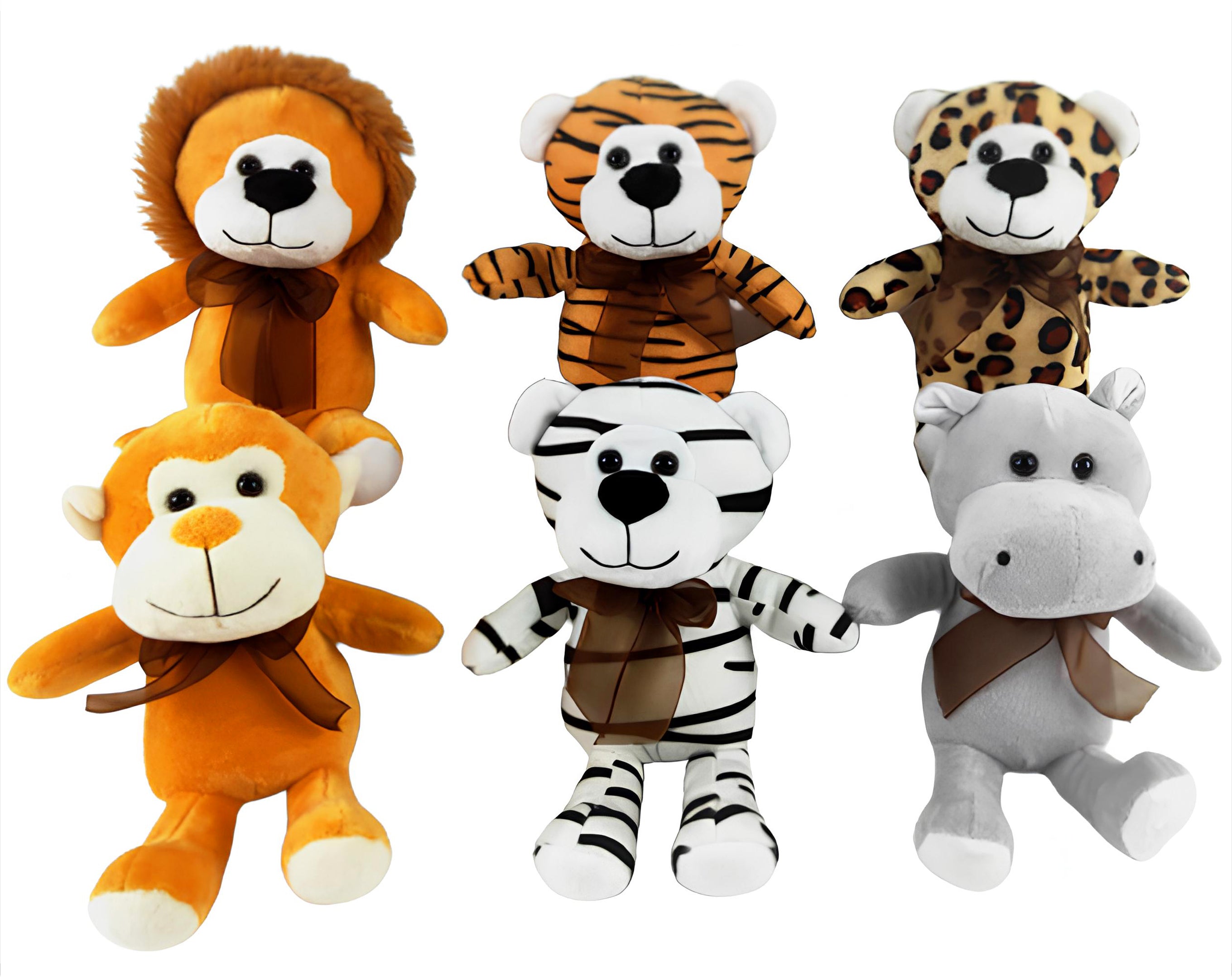 PELUCHE 15 CM 6 ANIMALI JUNGLA