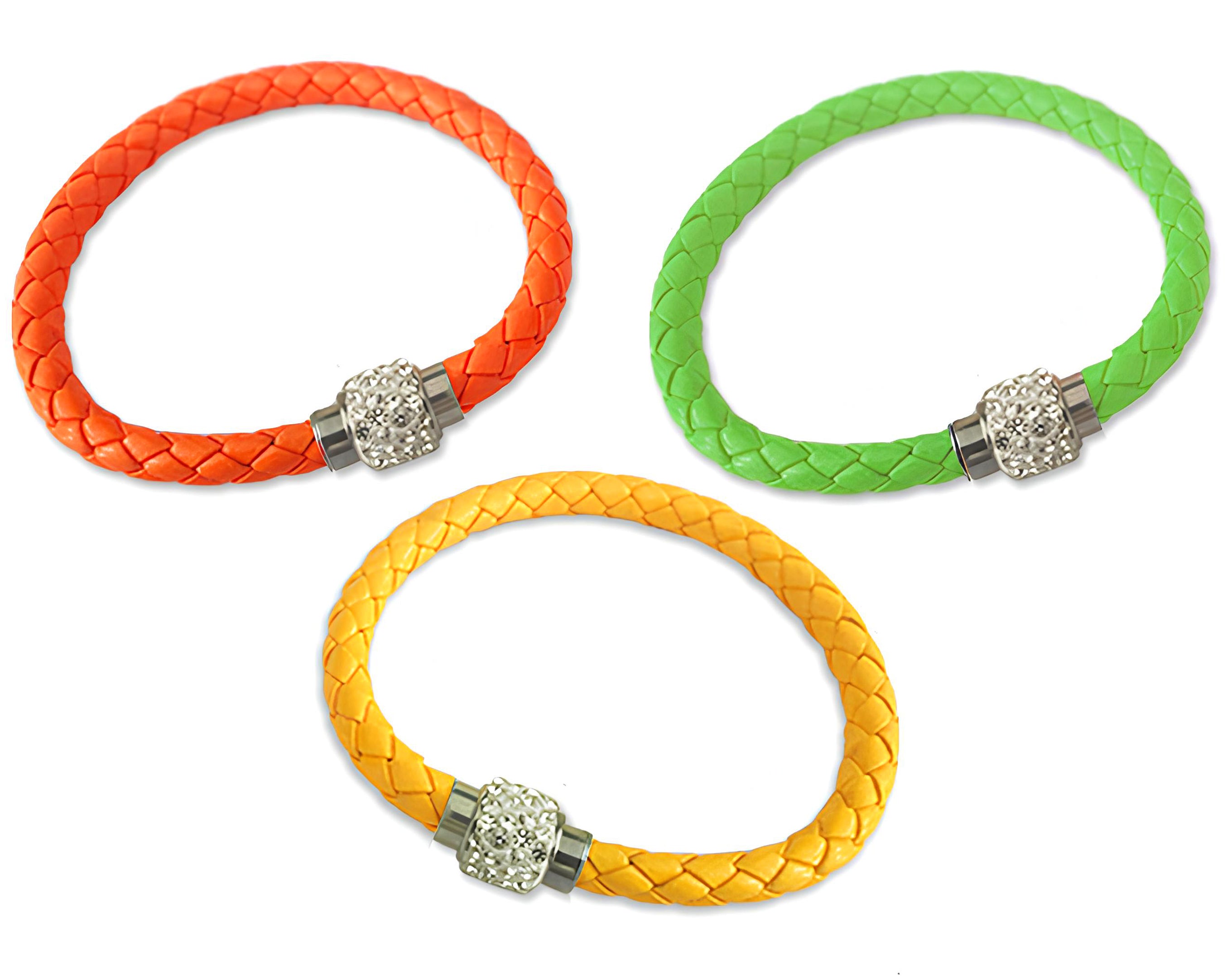 BRACCIALE INTRECCIATO STRASS 3 COLORI