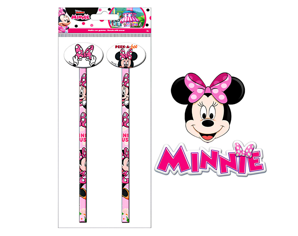 SET 2 MATITE CON GOMMA MINNIE | Incarto PPL per uova di Pasqua al cioccolato DAGERAF