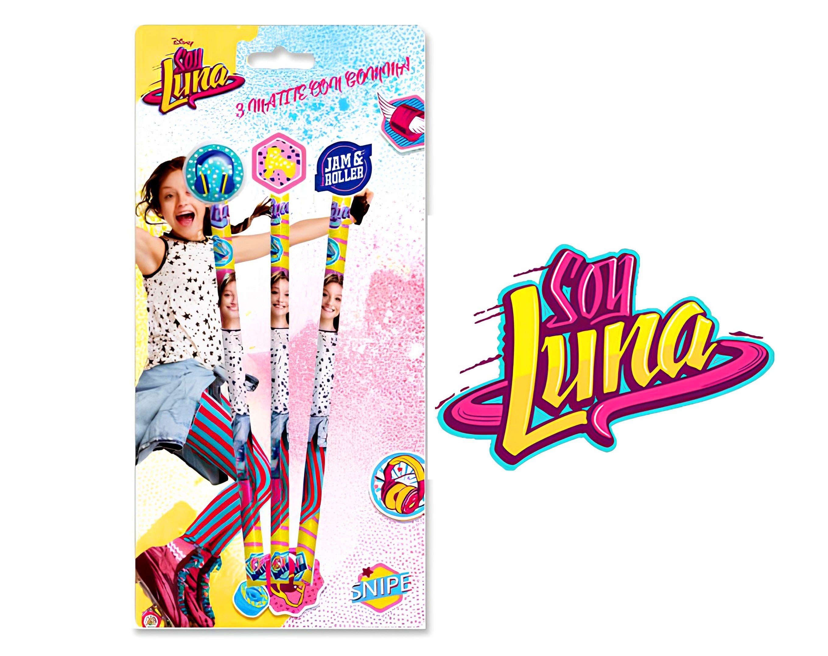 BLISTER 3 MATITE CON GOMMA SOY LUNA | Incarto PPL per uova di Pasqua al cioccolato DAGERAF