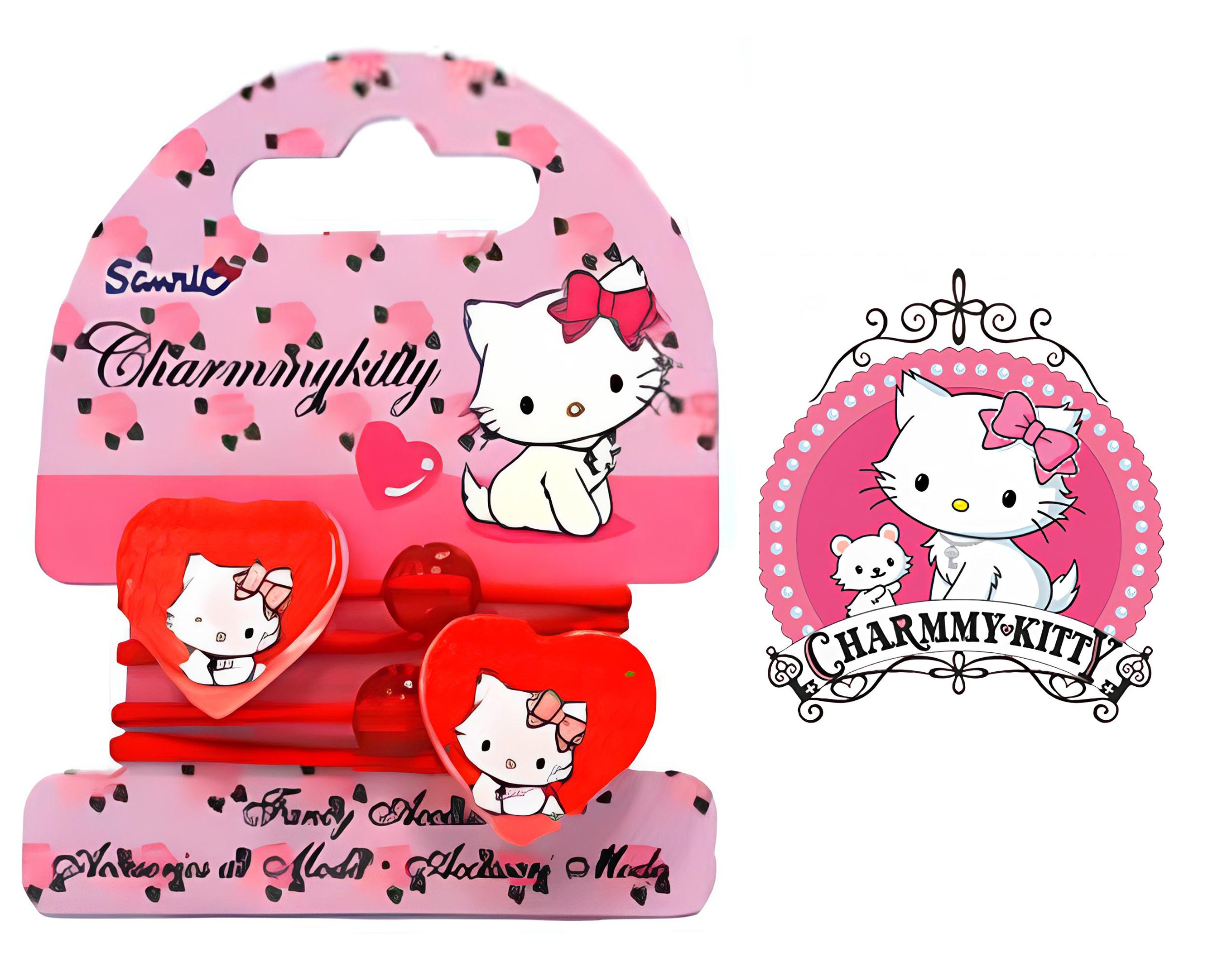 BLISTER 2 ELASTICI CHARMMY KITTY | Incarto PPL per uova di Pasqua al cioccolato DAGERAF