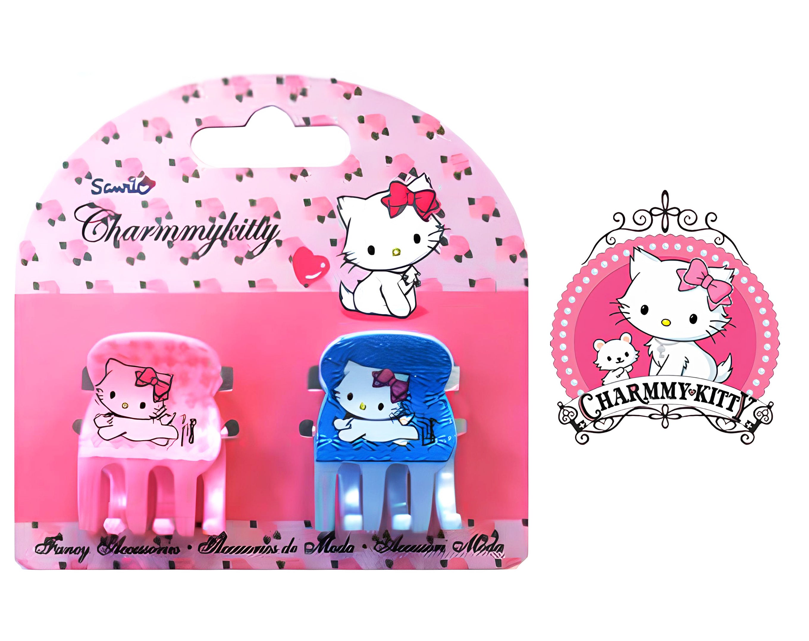 BLISTER 2 PINZE CHARMMY KITTY | Incarto PPL per uova di Pasqua al cioccolato DAGERAF