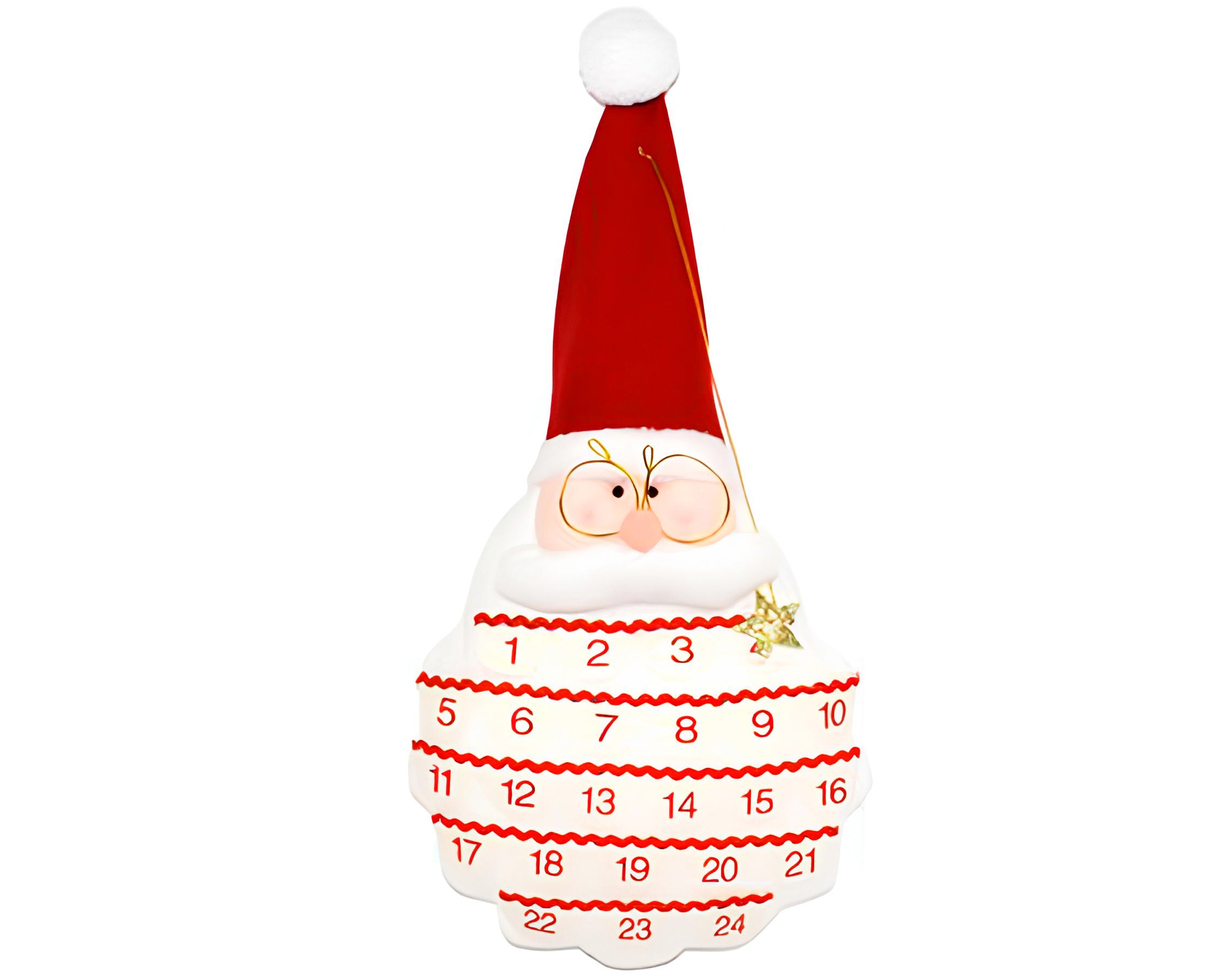 CALENDARIO AVVENTO VISO BABBO NATALE 50CM