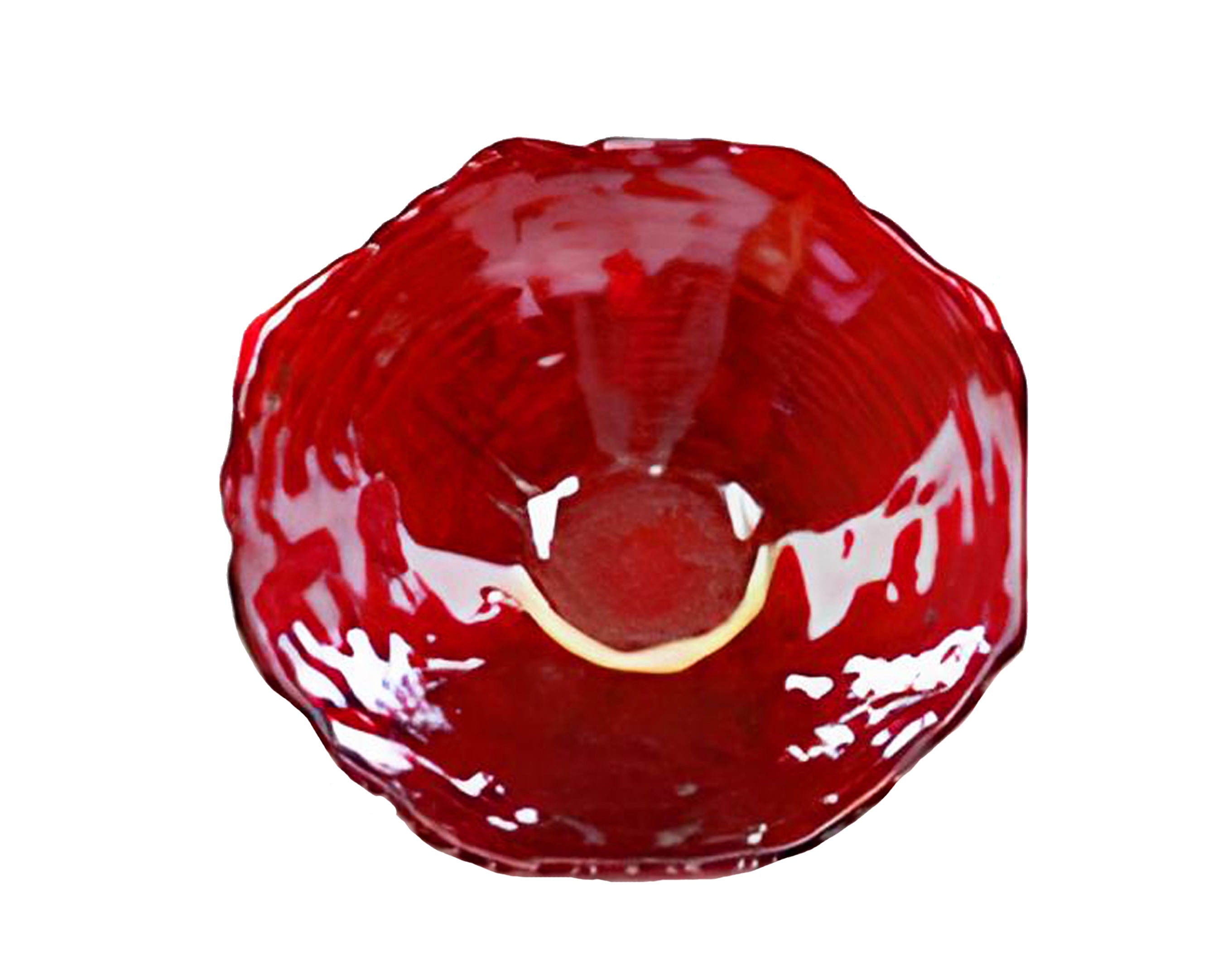CENTROTAVOLA VETRO KANVAS ROSSO 5.5X15CM