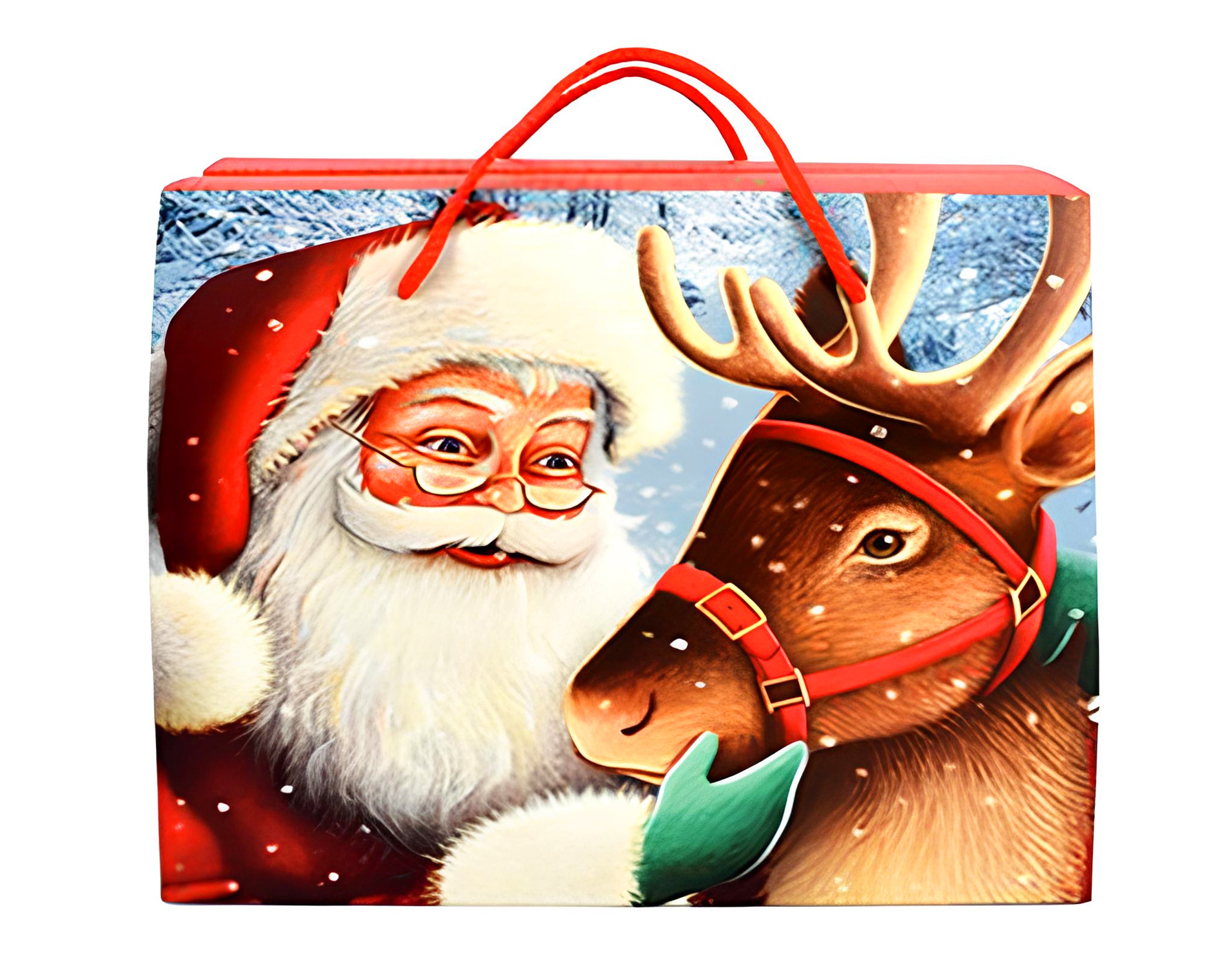 SCATOLA REGALO BABBO NATALE 3 FANTASIE 28X23X13CM