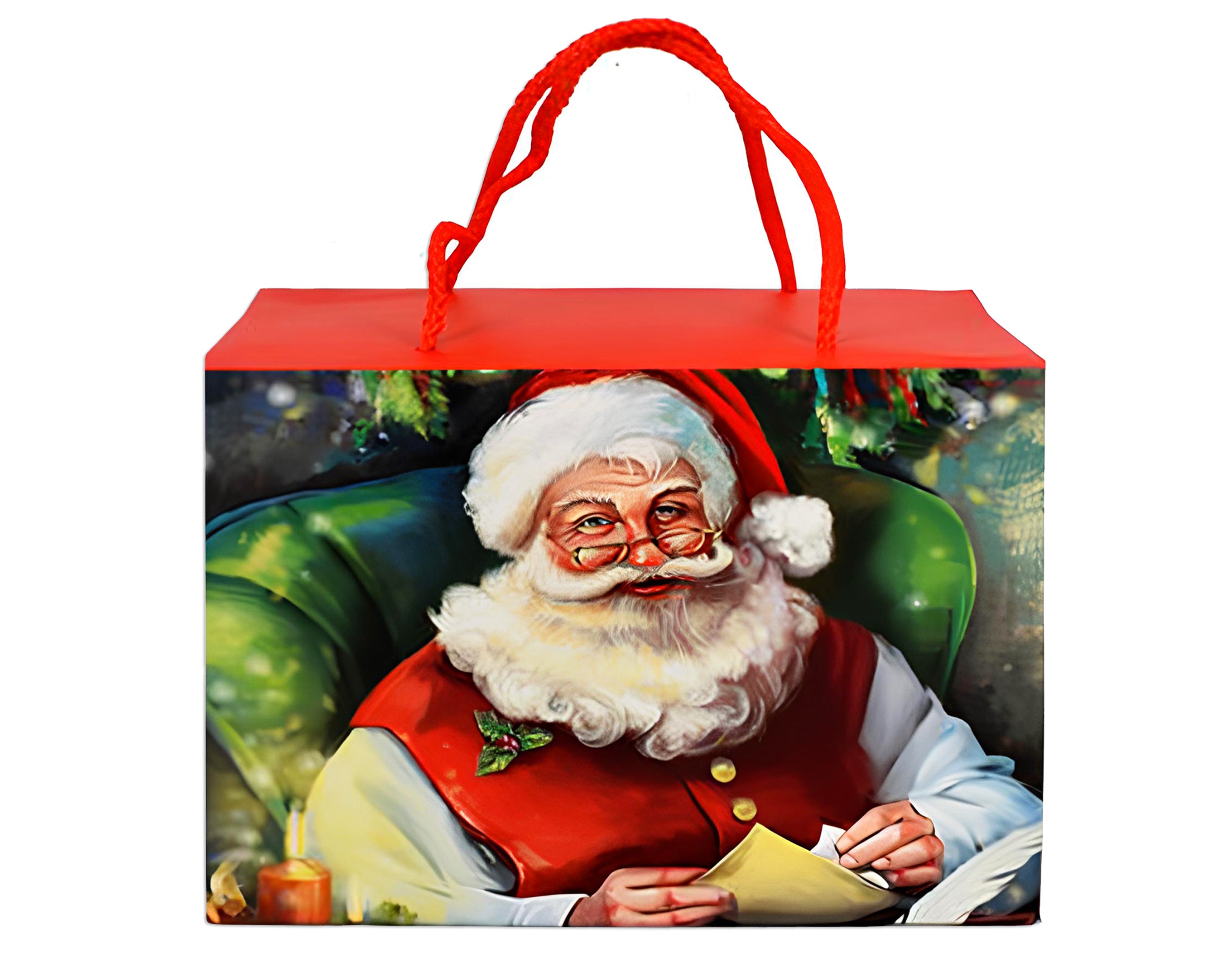 SCATOLA REGALO BABBO NATALE 3 FANTASIE 20X13X27CM