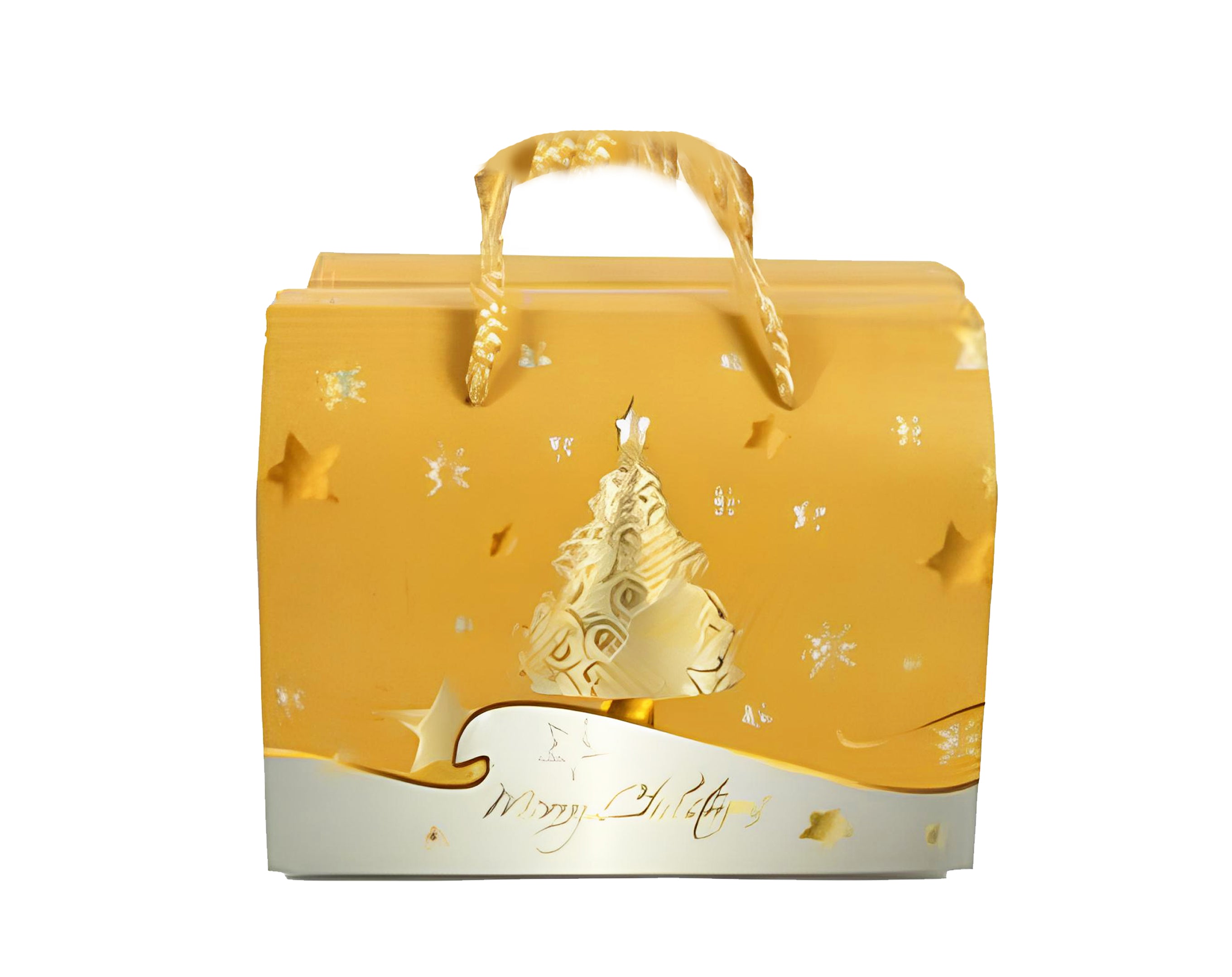 BORSA DA REGALO ORO 4 FANTASIE 13.5X11.5X16.5CM