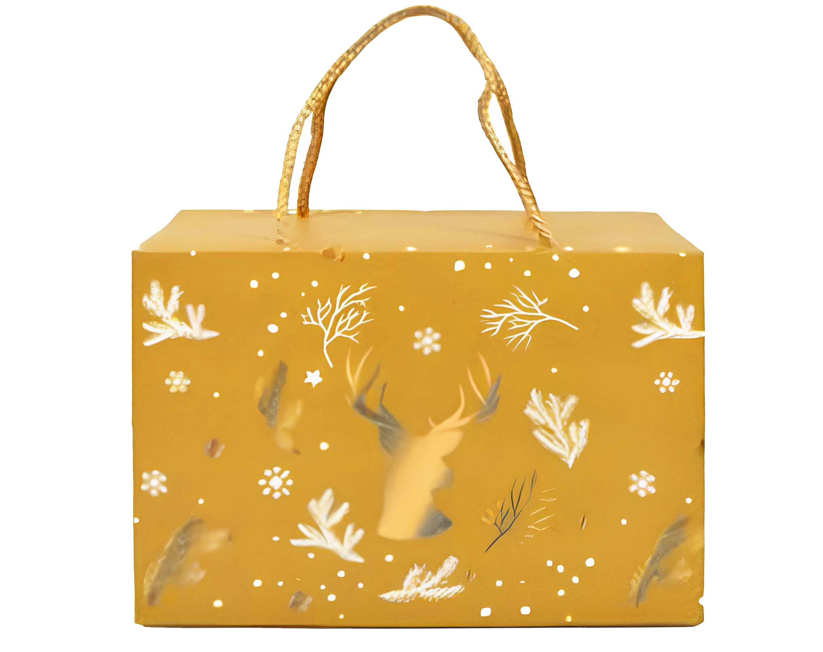 SCATOLA REGALO ORO 4 FANTASIE 27X20X13CM