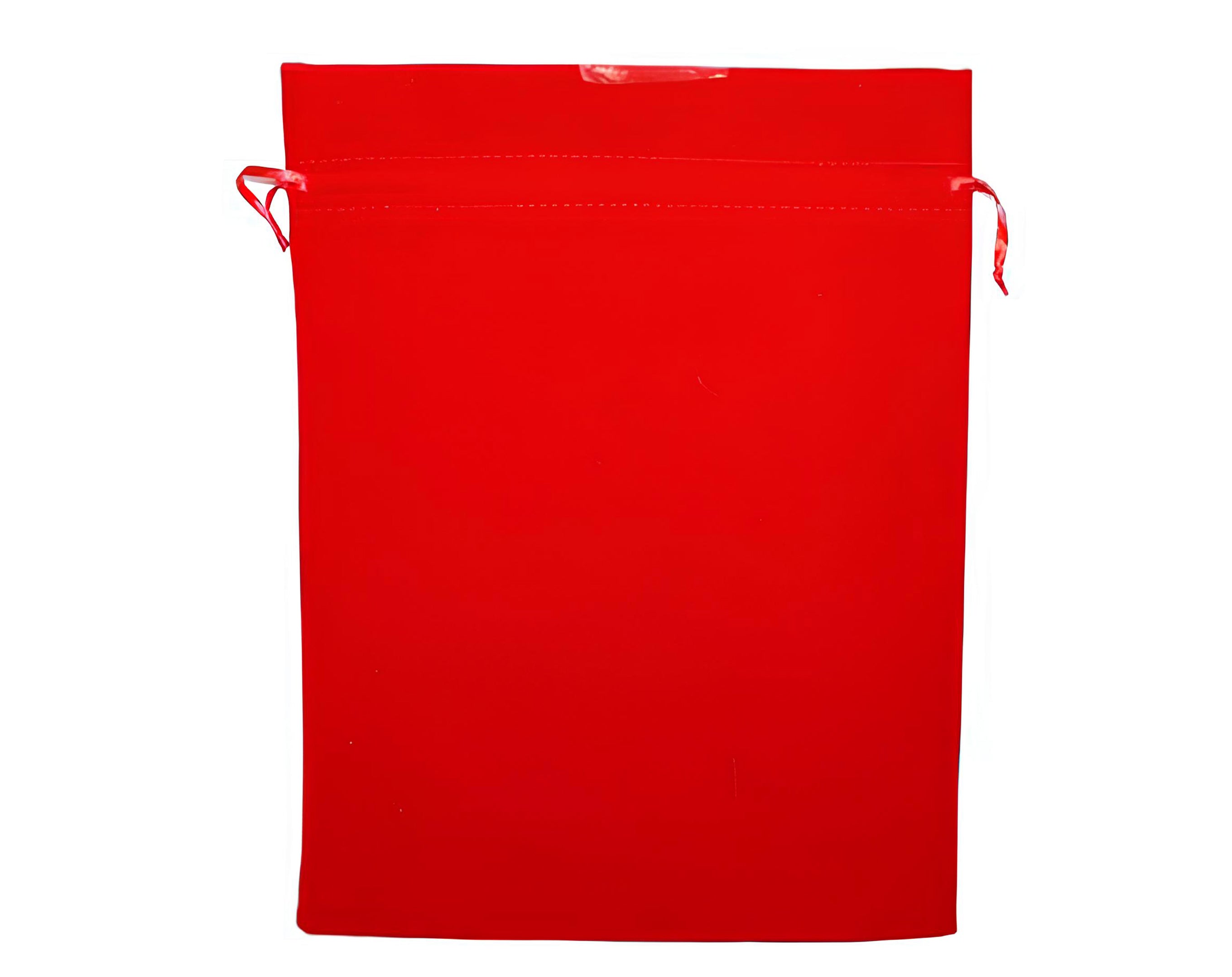 SACCO VELLUTO ROSSO 30X23CM | Incarto PPL per uova di Pasqua al cioccolato DAGERAF