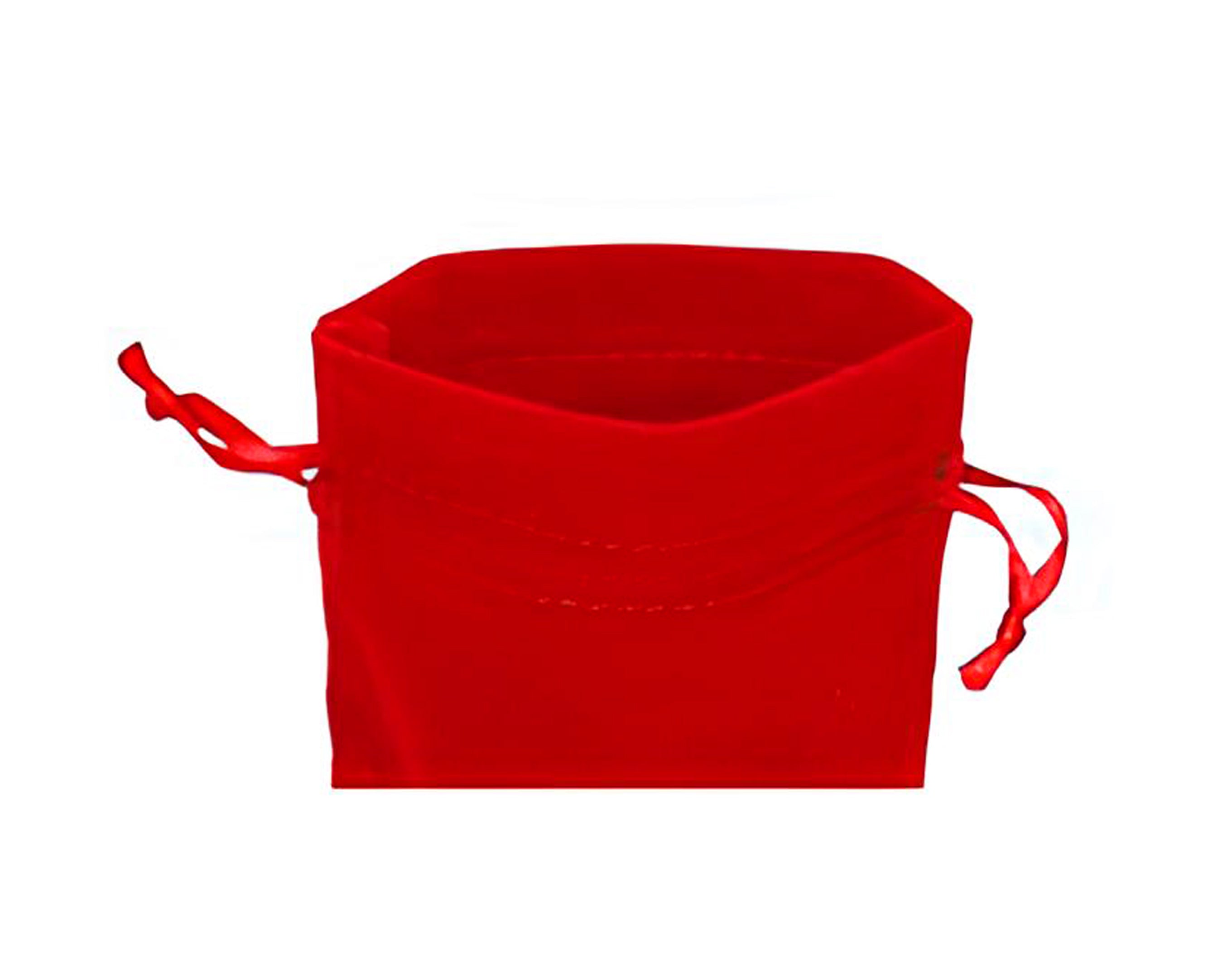 SACCO VELLUTO ROSSO 30X23CM | Incarto PPL per uova di Pasqua al cioccolato DAGERAF