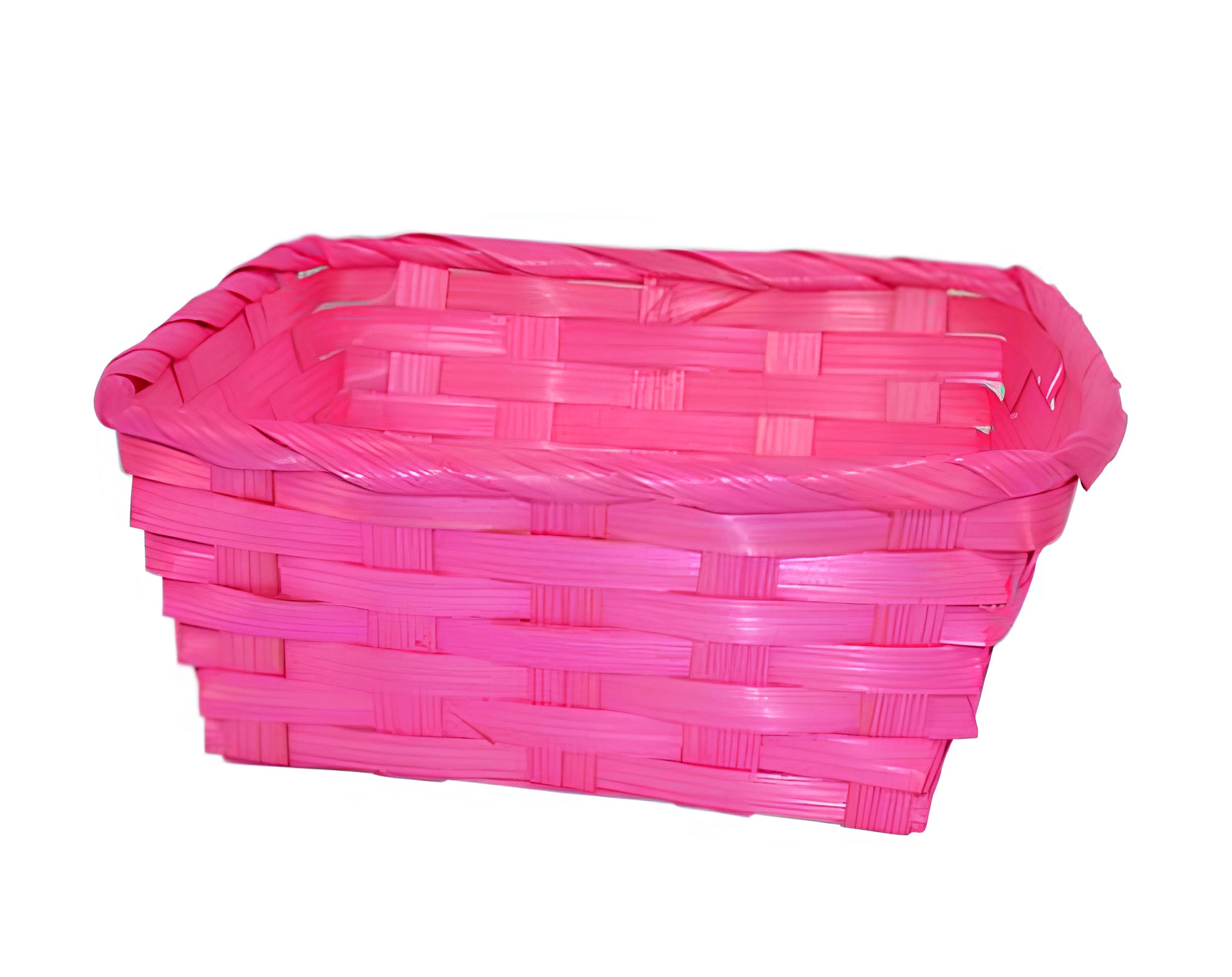 CESTA TEJIDA CUADRADA COLORIDA