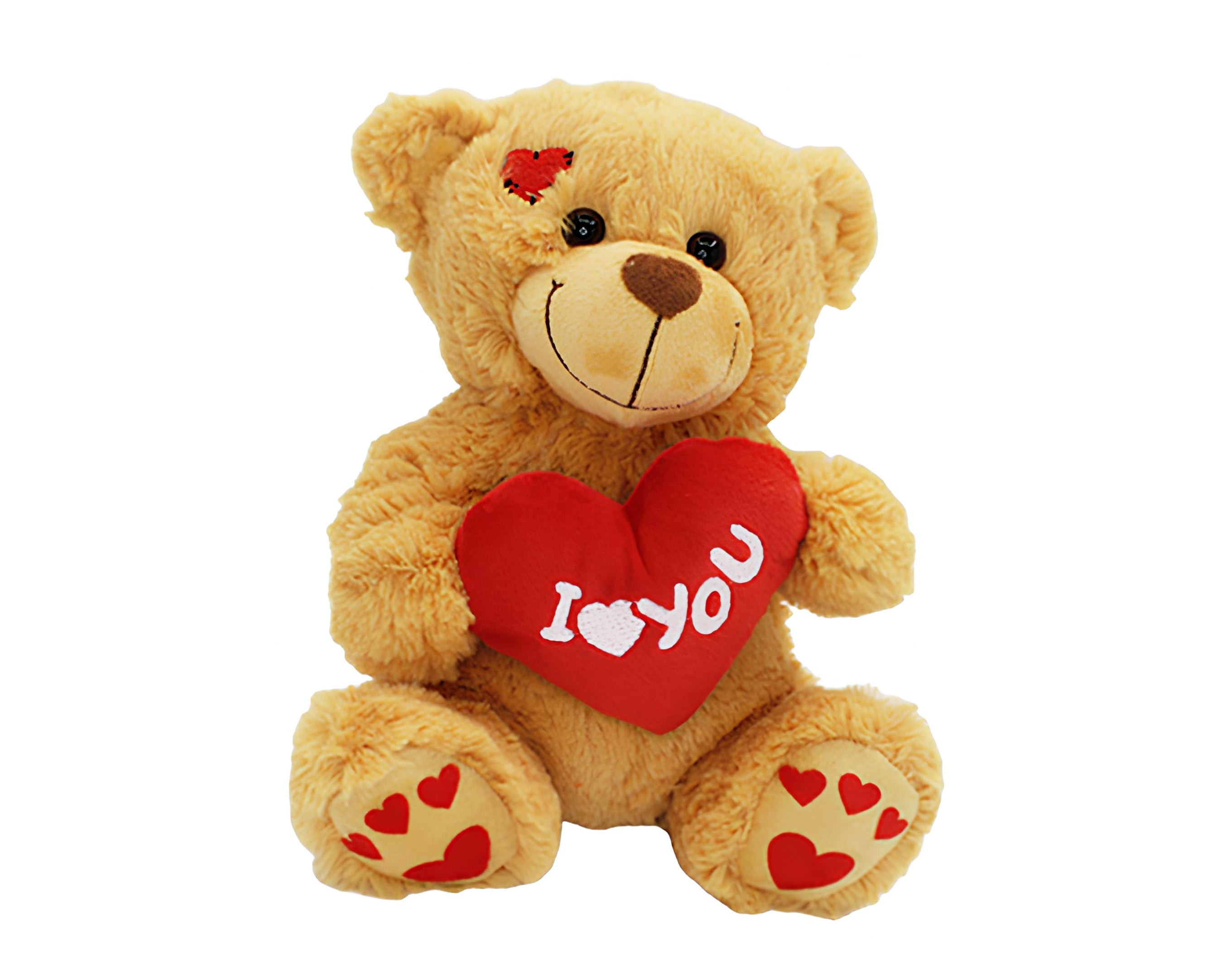 ORSO PELUCHE CON CUORE 25 CM | Incarto PPL per uova di Pasqua al cioccolato DAGERAF