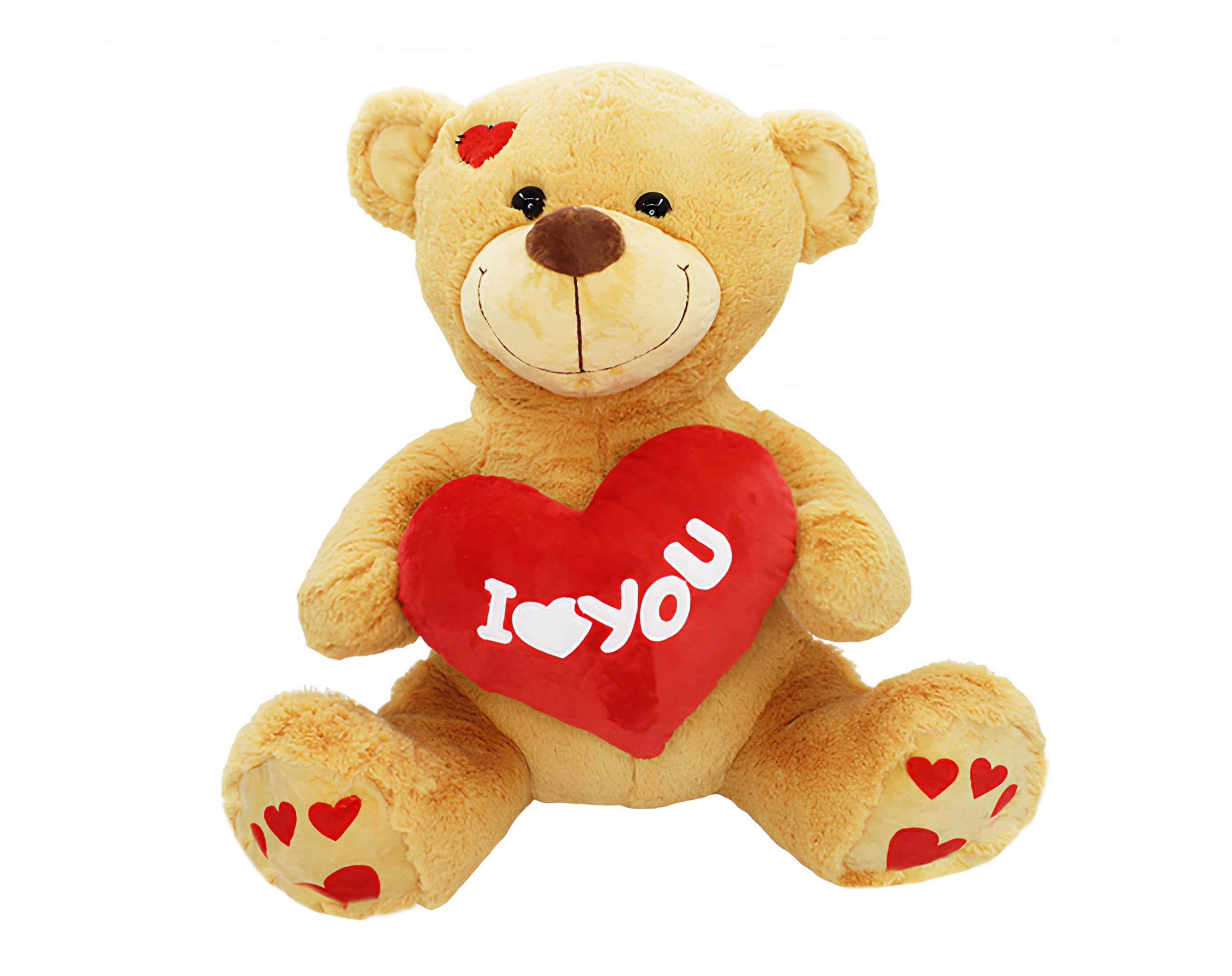ORSO PELUCHE CON CUORE 55 CM | Incarto PPL per uova di Pasqua al cioccolato DAGERAF