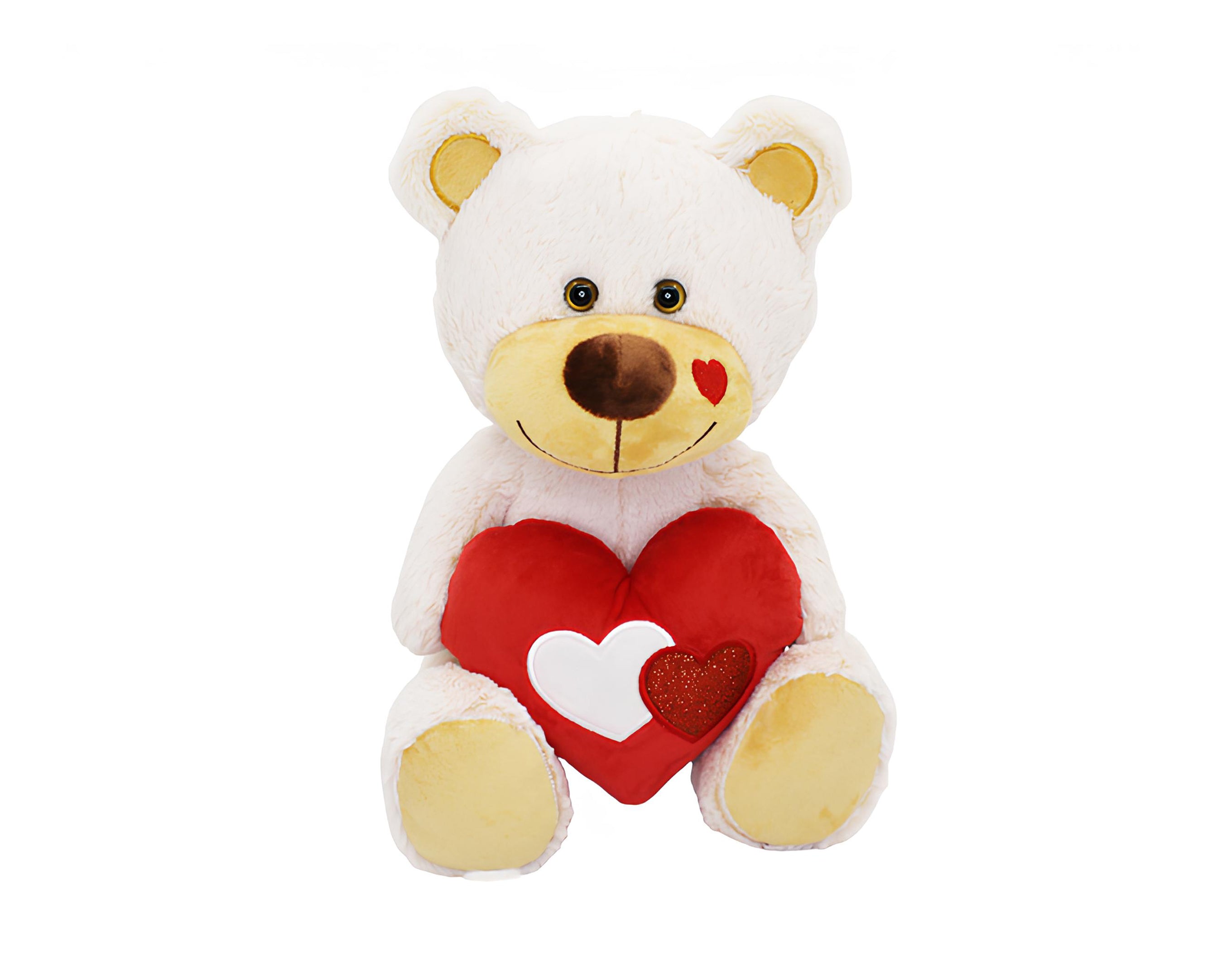 ORSO PELUCHE CON CUORE 25 CM | Incarto PPL per uova di Pasqua al cioccolato DAGERAF