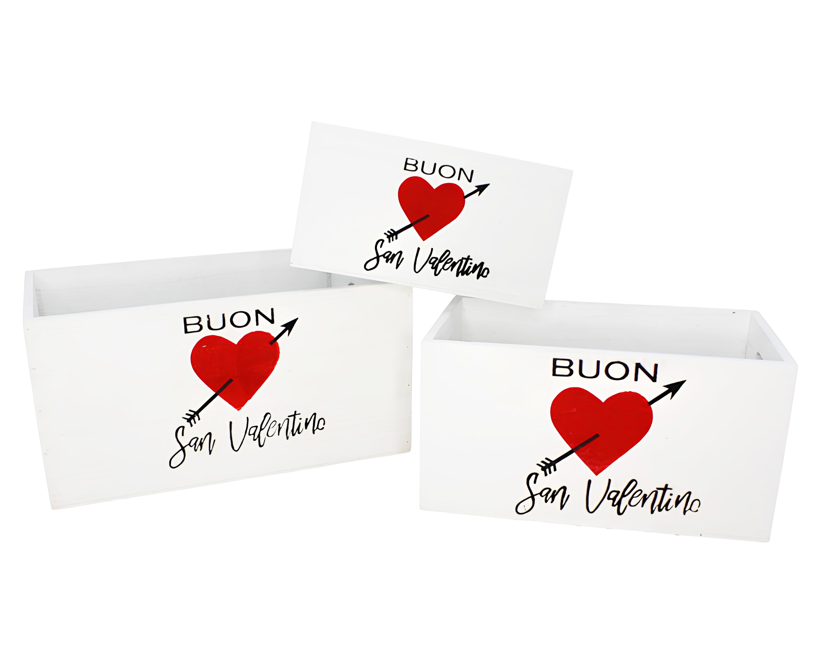 SET 3 CASSETTE LEGNO RETTANGOLARE 30X20X15 | Incarto PPL per uova di Pasqua al cioccolato DAGERAF