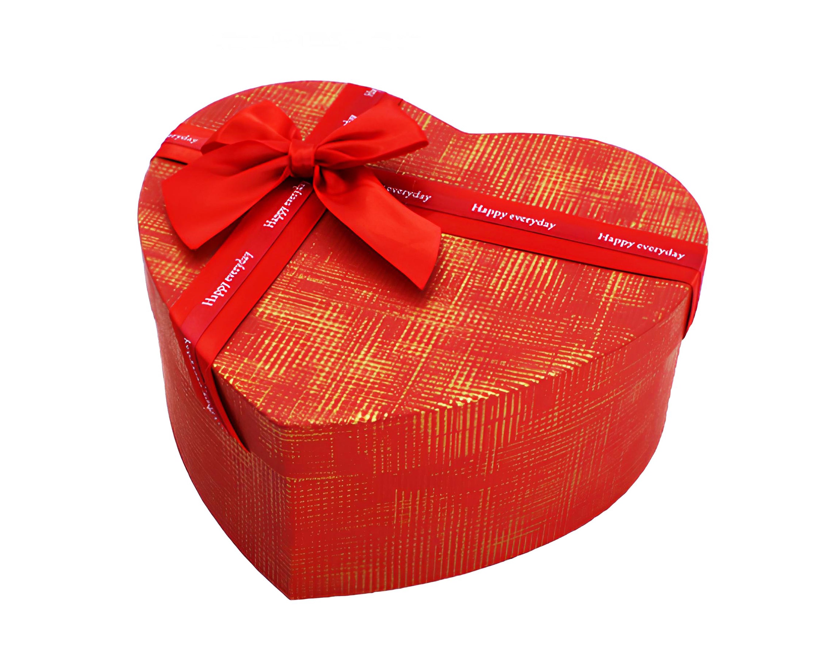 SET 2 SCATOLE CUORE ROSSE 22X20X9 | Incarto PPL per uova di Pasqua al cioccolato DAGERAF