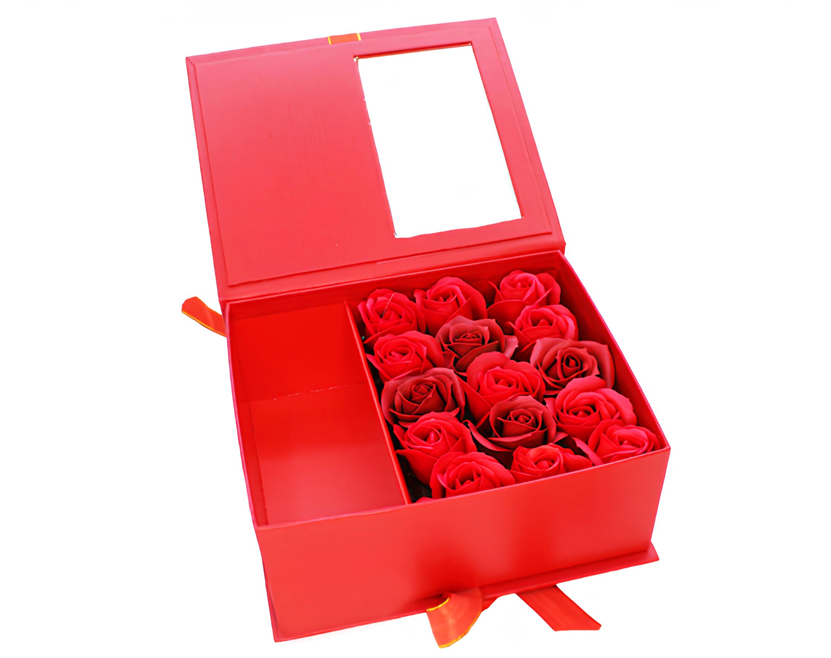 SCATOLA CON ROSE PROFUMATE 25X21X12 | Incarto PPL per uova di Pasqua al cioccolato DAGERAF