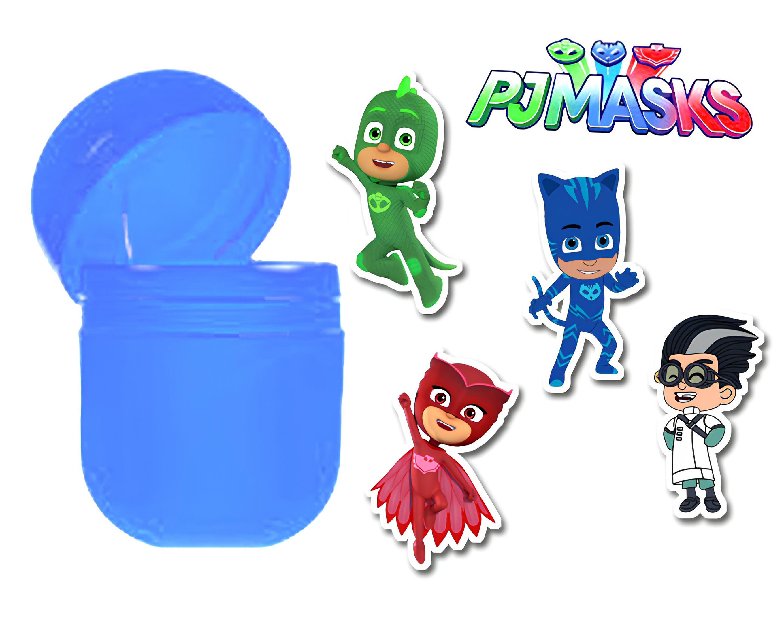 BUSSOLOTTO CON 4 ADESIVI 3D PJ MASK | Incarto PPL per uova di Pasqua al cioccolato DAGERAF