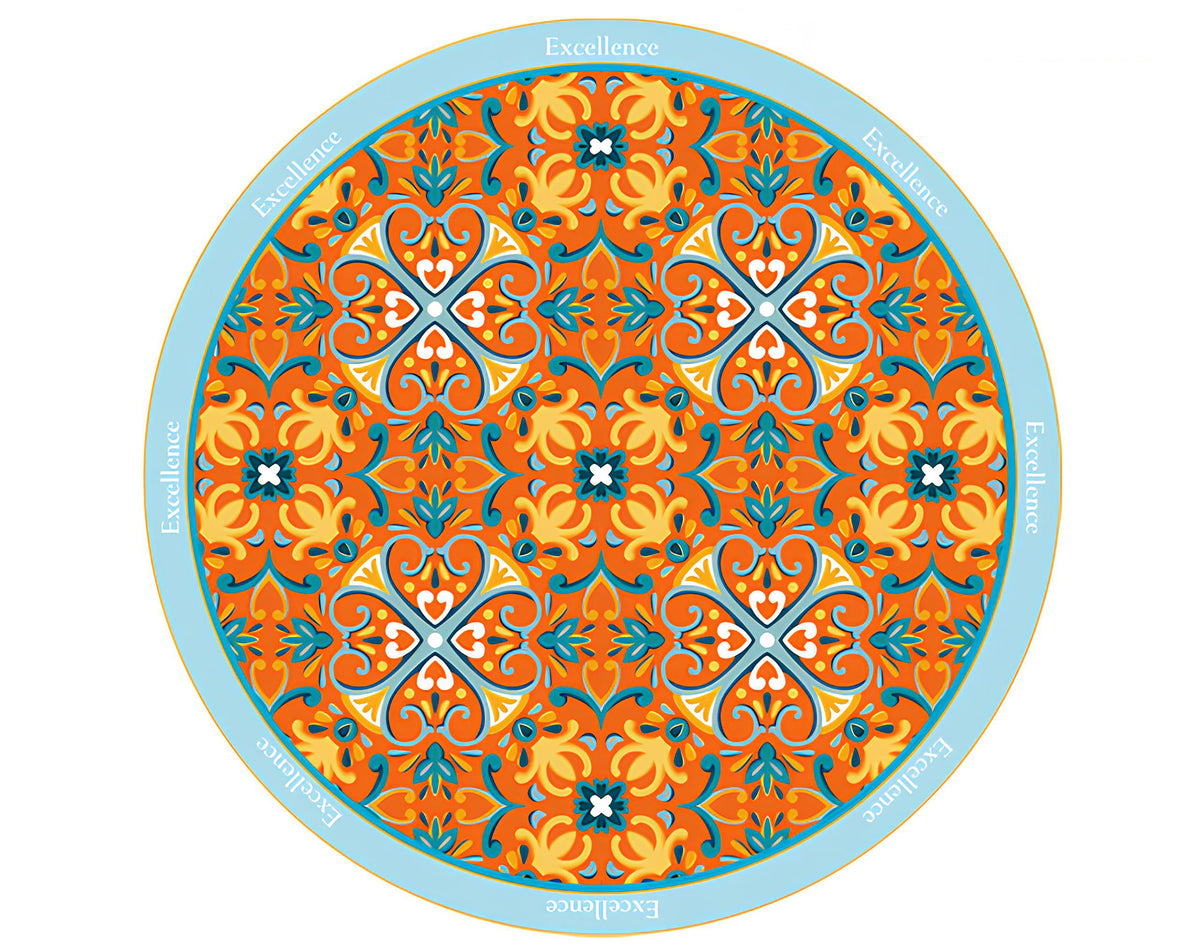 ROND EXCELLENCE TAFELKLEED ORANJE - 90Cm