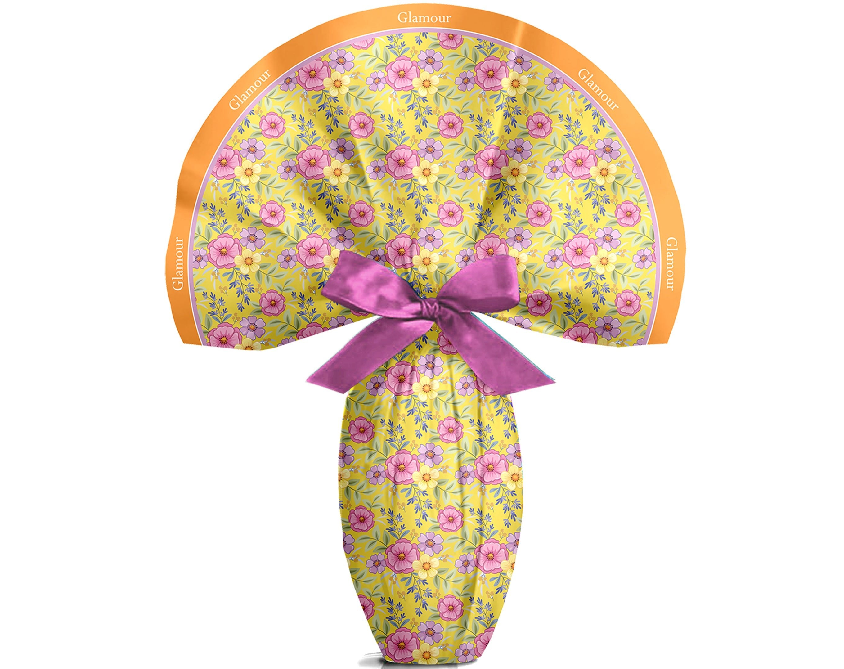 TESSUTO TONDO GLAMOUR GIALLO - 120Cm | Incarto PPL per uova di Pasqua al cioccolato DAGERAF