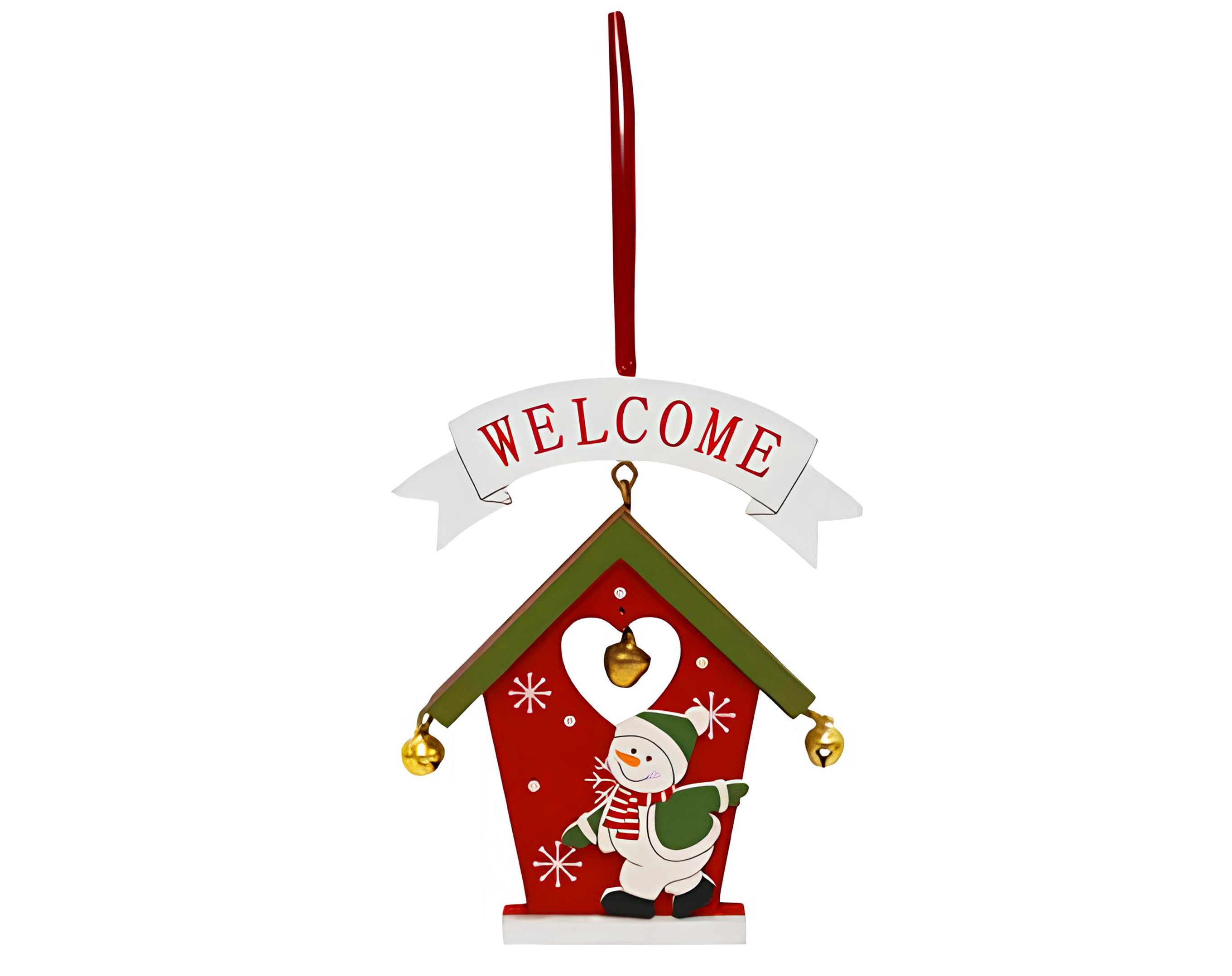 APPENDINO CASETTA BABBO NATALE WELCOME 2 FANTASIE 12X10CM