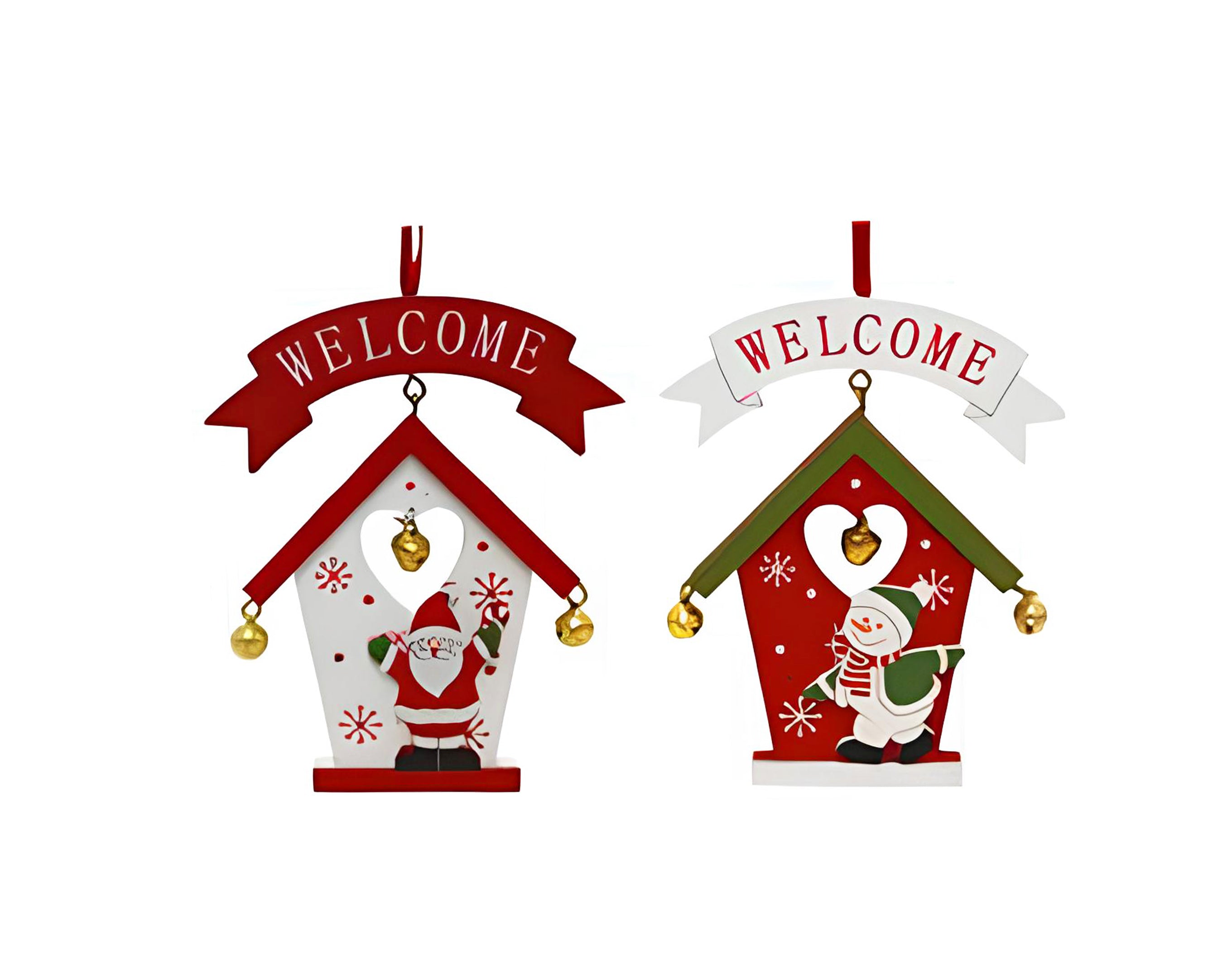 APPENDINO CASETTA BABBO NATALE WELCOME 2 FANTASIE 12X10CM