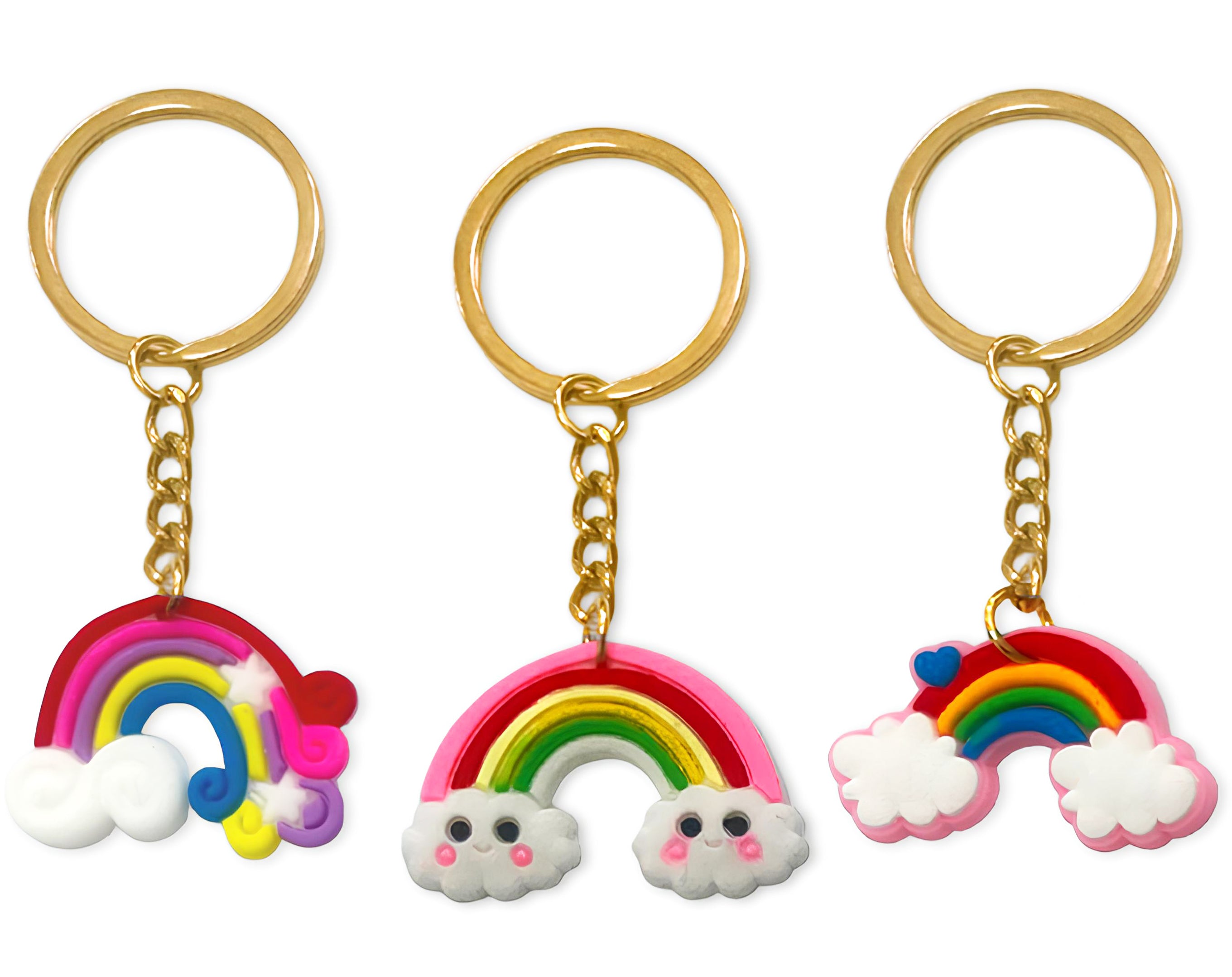 PORTACHIAVE ARCOBALENO GOMMA | Sorpresa ideale per uova di Pasqua