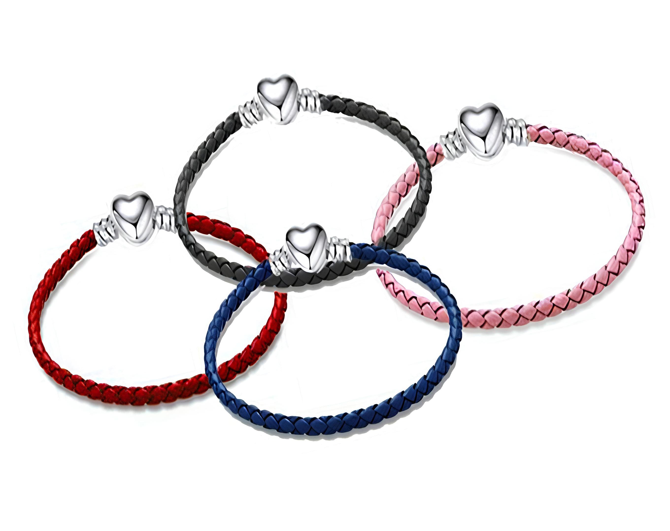 BRACCIALE INTRECCIATO CON CUORE | Sorpresa ideale per uova di Pasqua