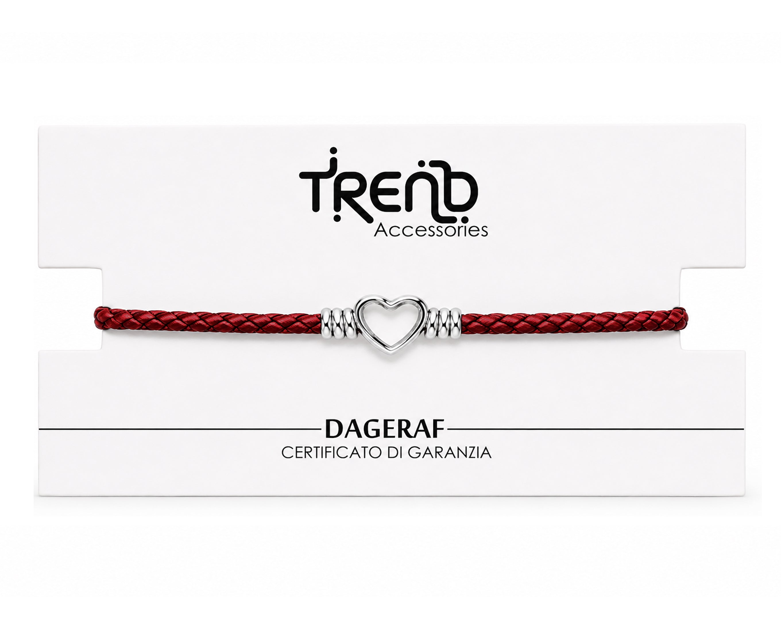 BRACCIALE INTRECCIATO CON CUORE SU CARD | Sorpresa ideale per uova di Pasqua