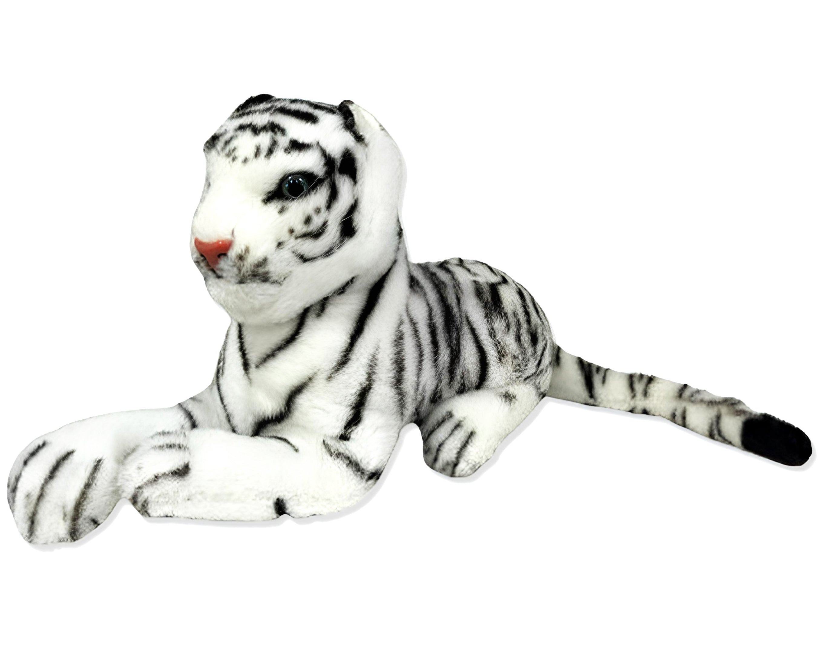 PELUCHE 35 CM TIGRE BIANCO | Incarto PPL per uova di Pasqua al cioccolato DAGERAF