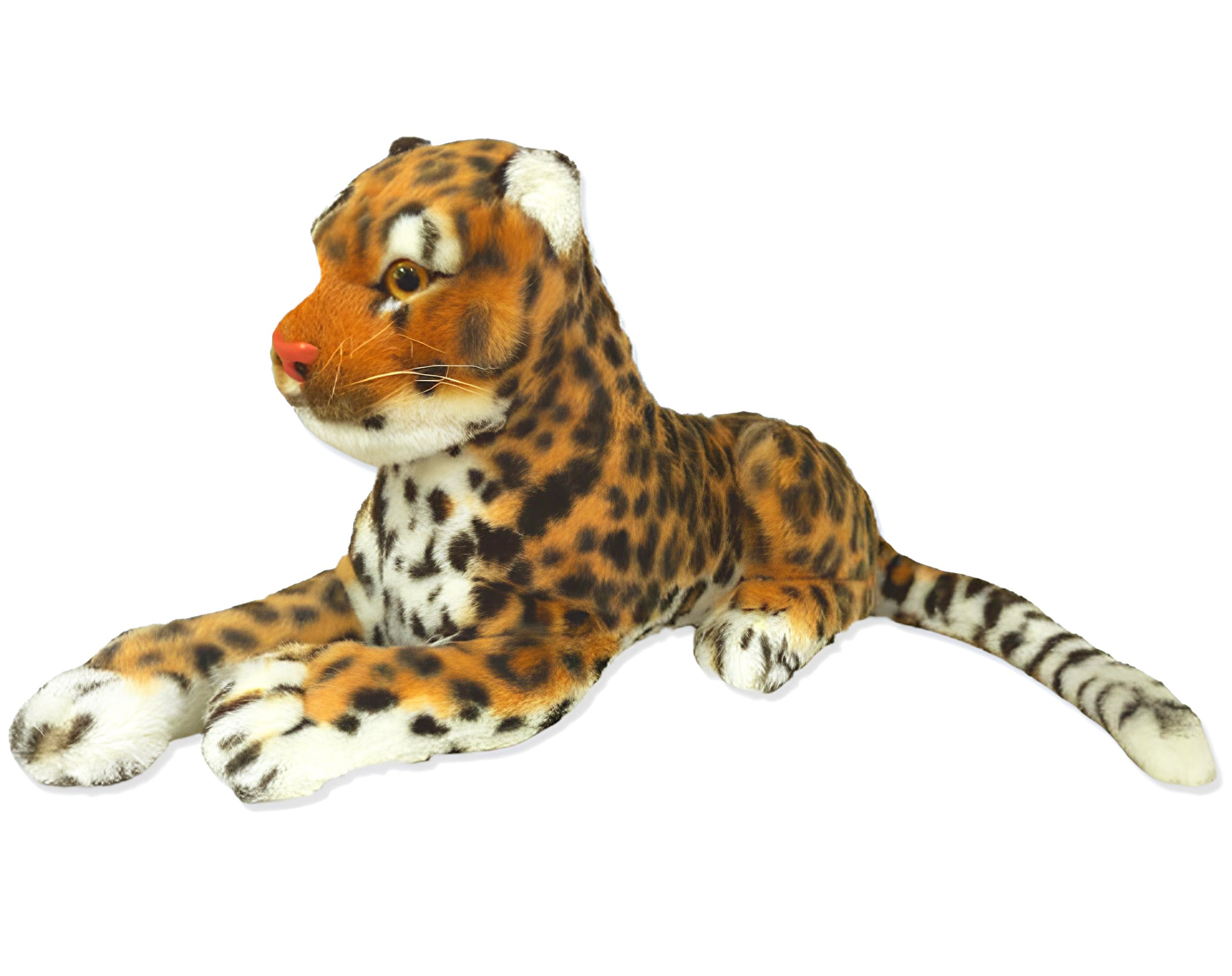 PELUCHE 35 CM LEOPARDO MARRONE | Incarto PPL per uova di Pasqua al cioccolato DAGERAF
