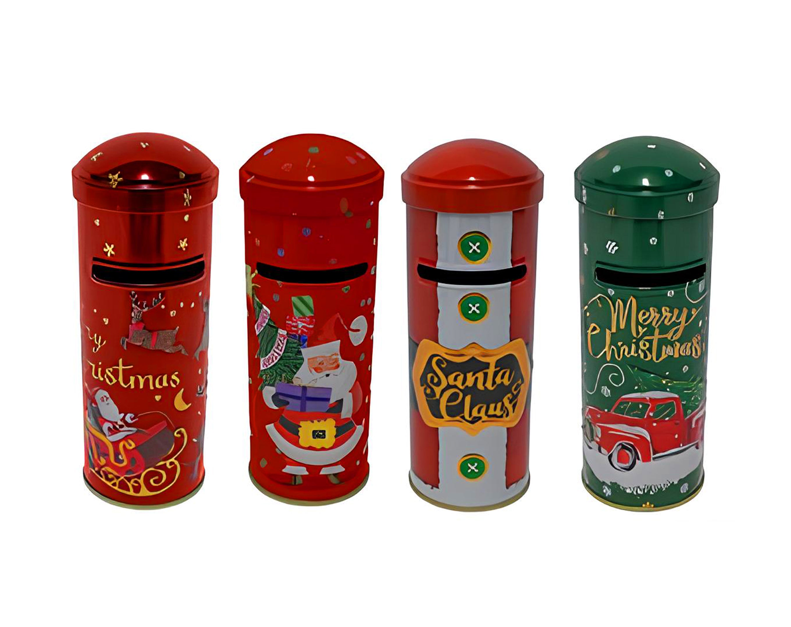 BARATTOLO CASSETTA POSTALE NATALIZIA IN LATTA