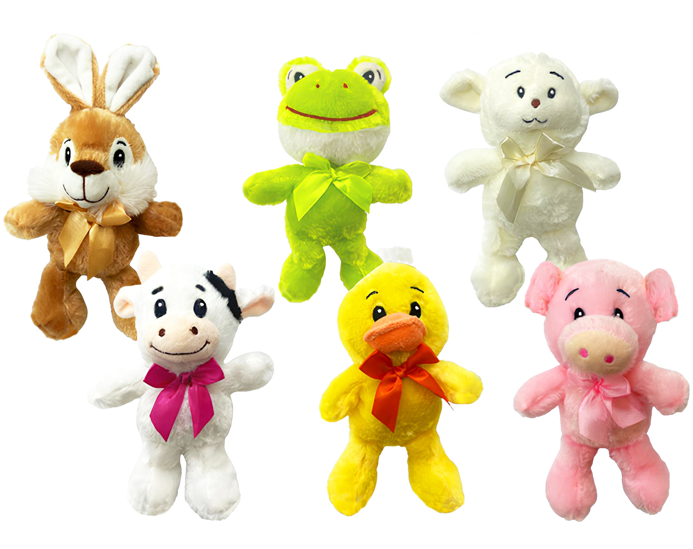 PELUCHE 15 CM SOFT 6 ANIMALI | Incarto PPL per uova di Pasqua al cioccolato DAGERAF