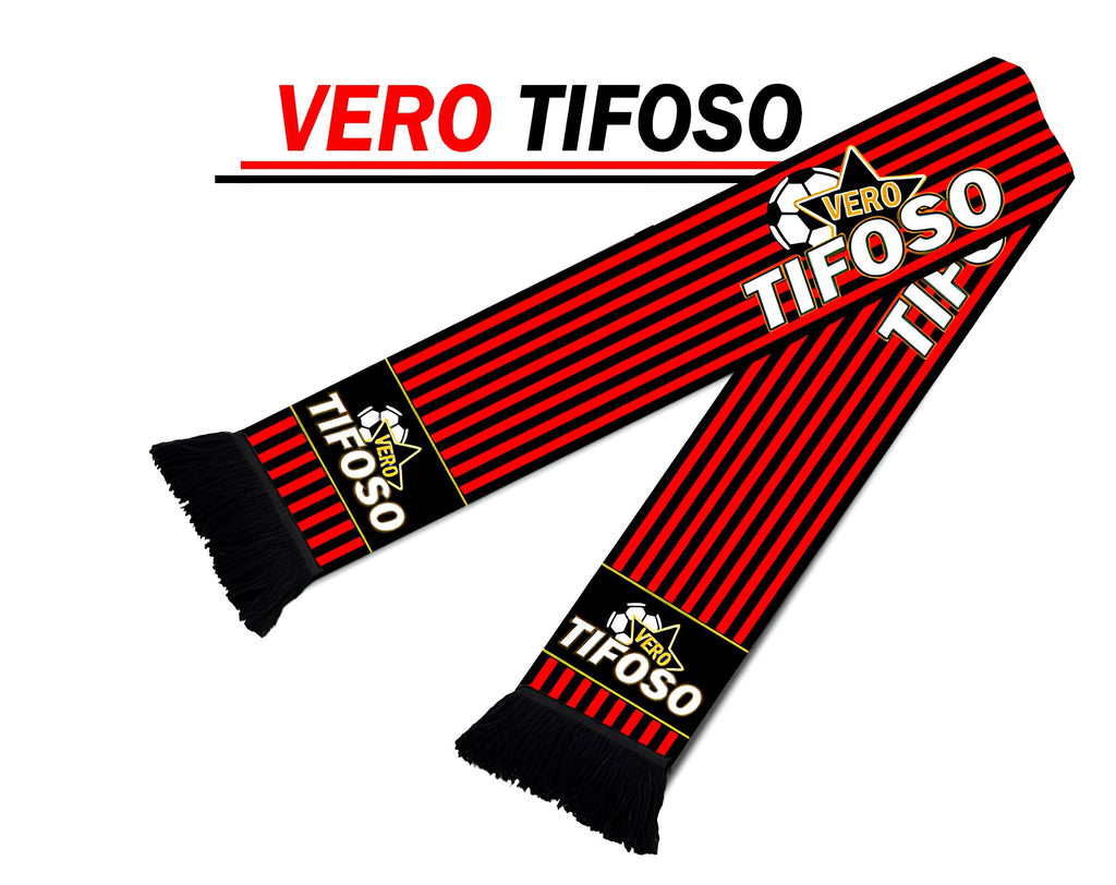 SCIARPA POLIESTERE VERO TIFOSO ROSSO NERO | Incarto PPL per uova di Pasqua al cioccolato DAGERAF