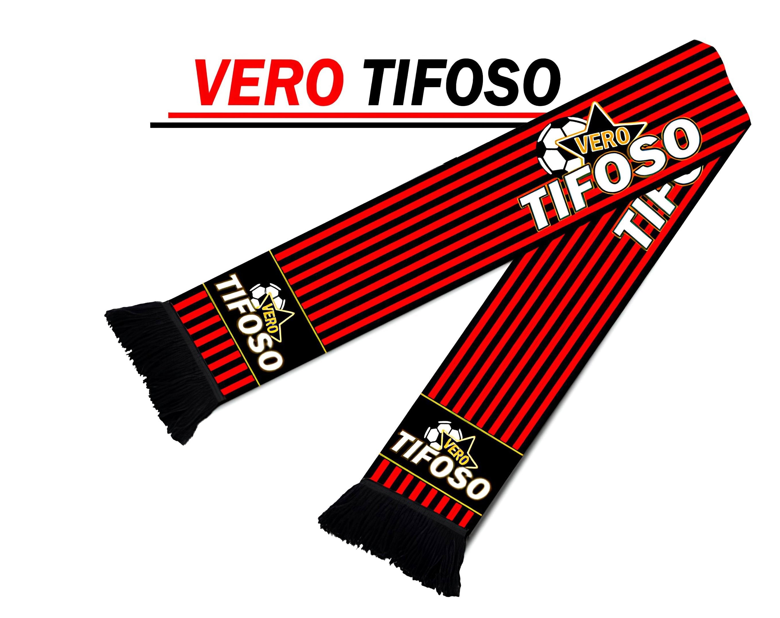 SCIARPA POLIESTERE VERO TIFOSO ROSSO NERO | Incarto PPL per uova di Pasqua al cioccolato DAGERAF