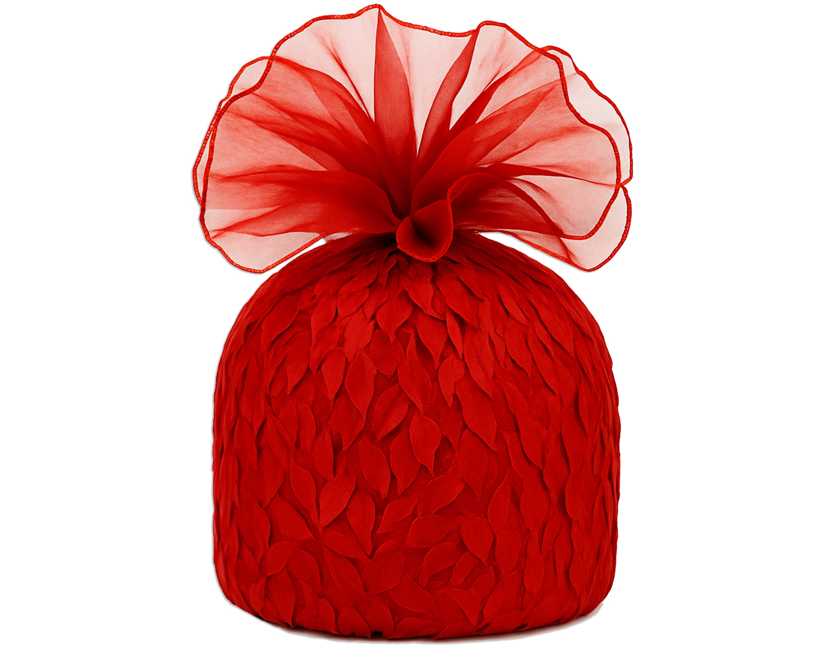 PORTAPANETTONE ONDA ROSSO 23X23X35CM