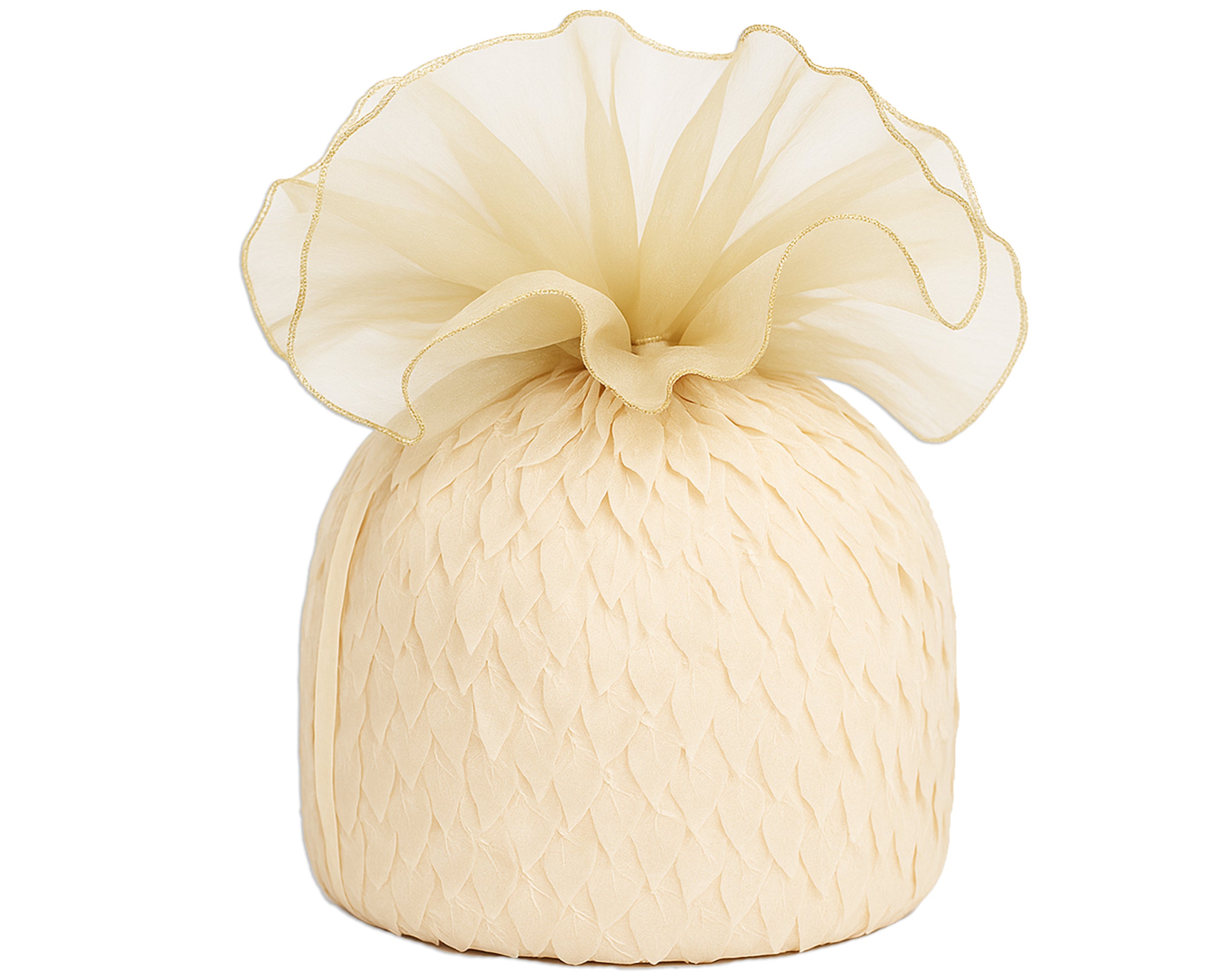 PORTAPANETTONE ONDA CREMA 23X23X35CM