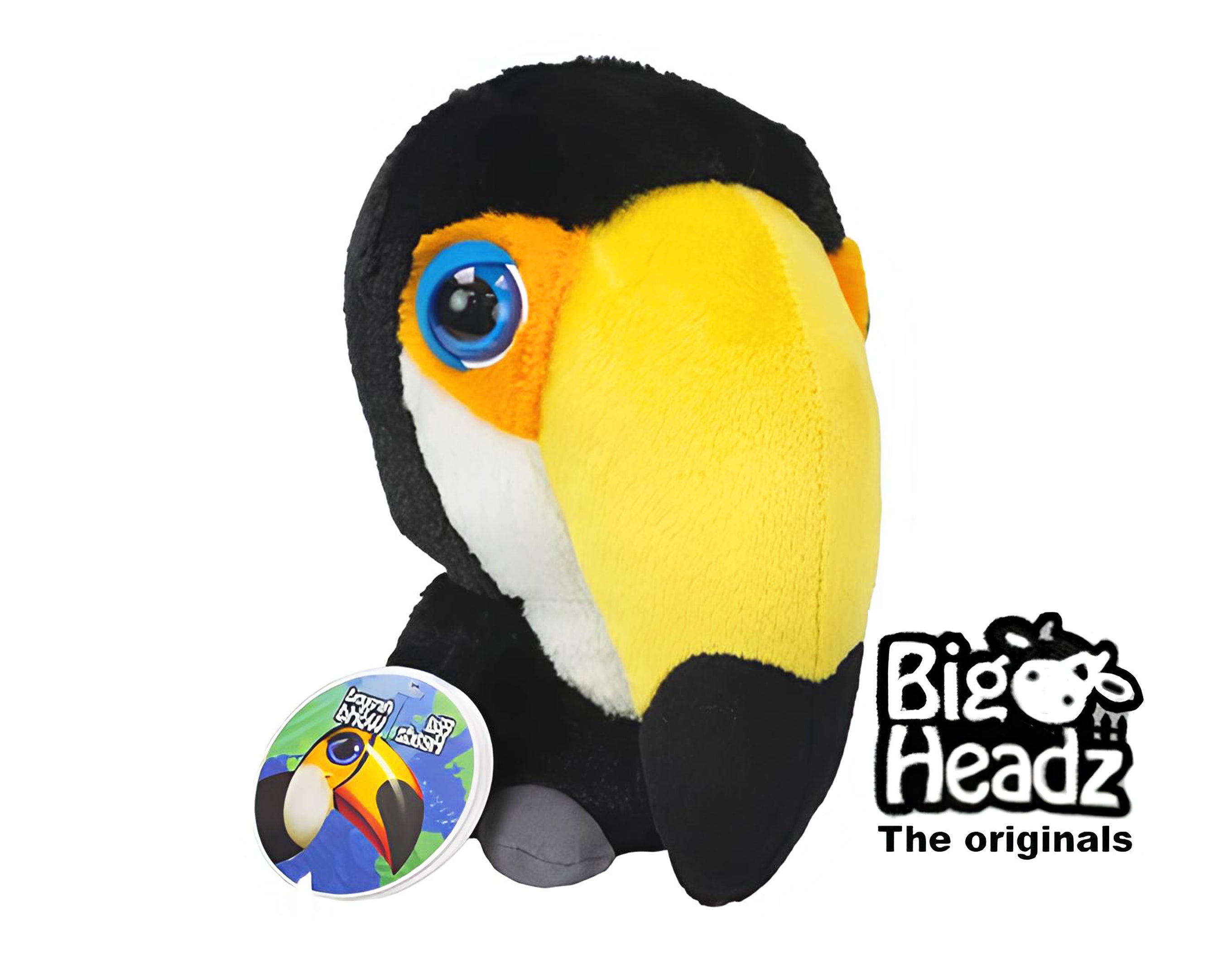PELUCHE 21 CM OCCHIOLONI TUCANO | Incarto PPL per uova di Pasqua al cioccolato DAGERAF