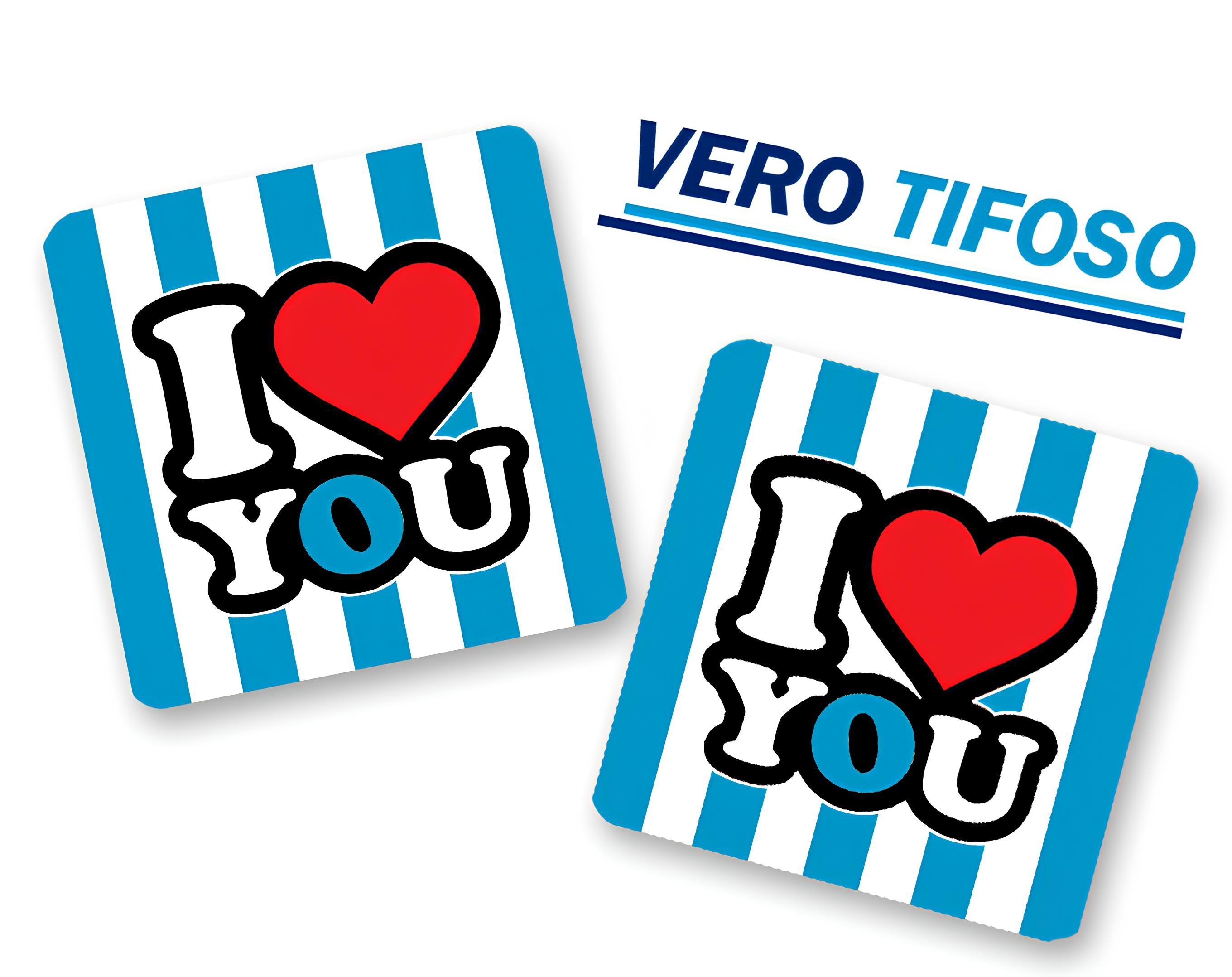 CALAMITA VERO TIFOSO BIANCO AZZURRO | Incarto PPL per uova di Pasqua al cioccolato DAGERAF