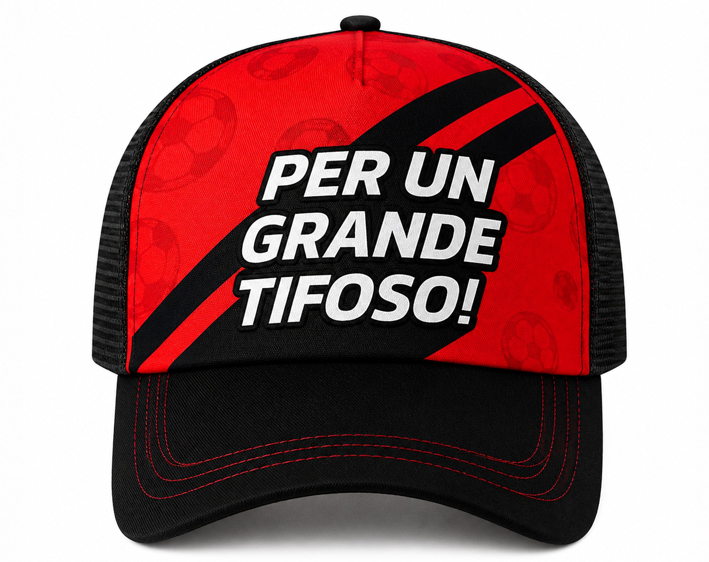 CAPPELLO PER UN GRANDE TIFOSO ROSSO NERO | Sorpresa esterna per uova di Pasqua