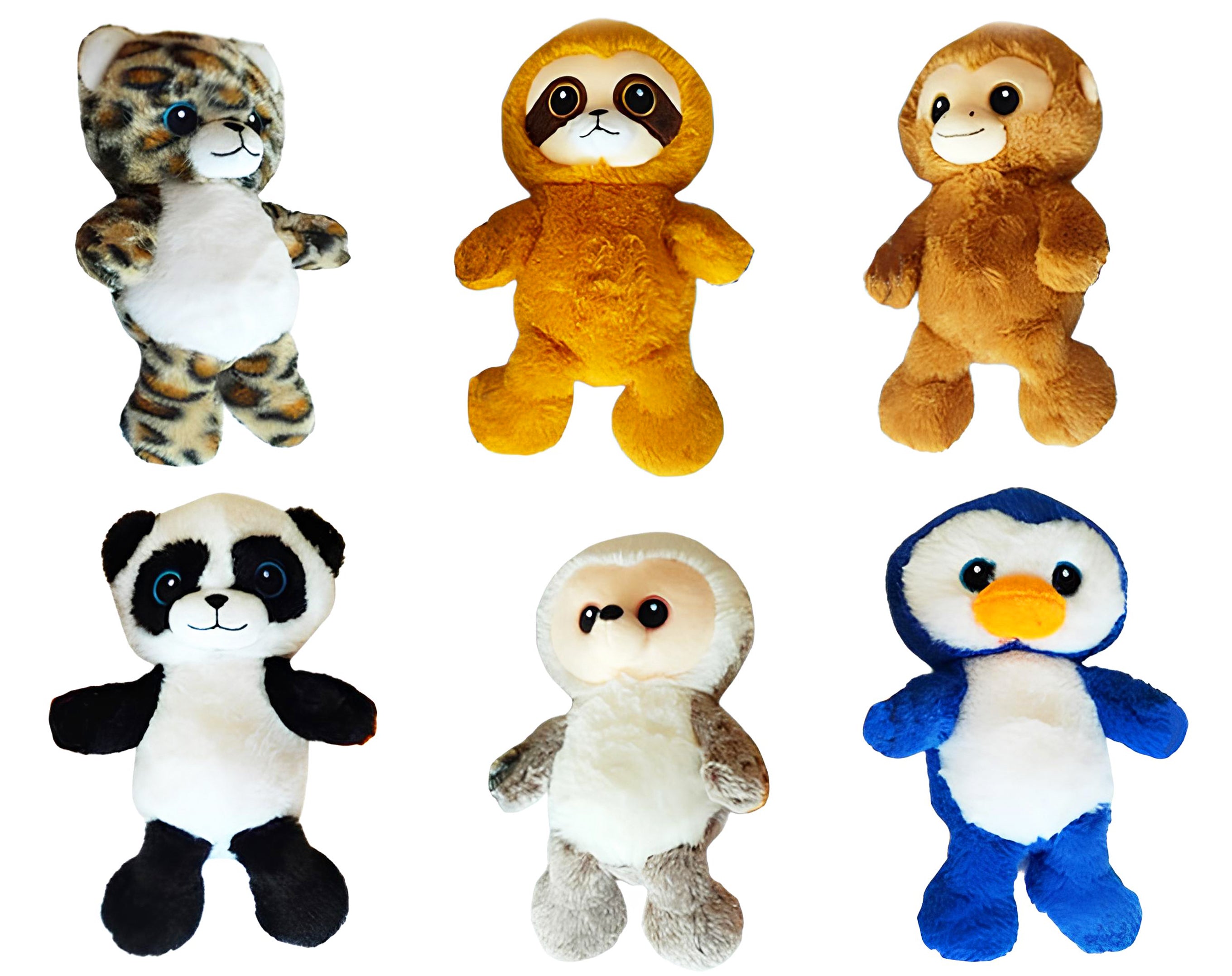 PELUCHE 20 CM 6 ANIMALI SWEET | Incarto PPL per uova di Pasqua al cioccolato DAGERAF