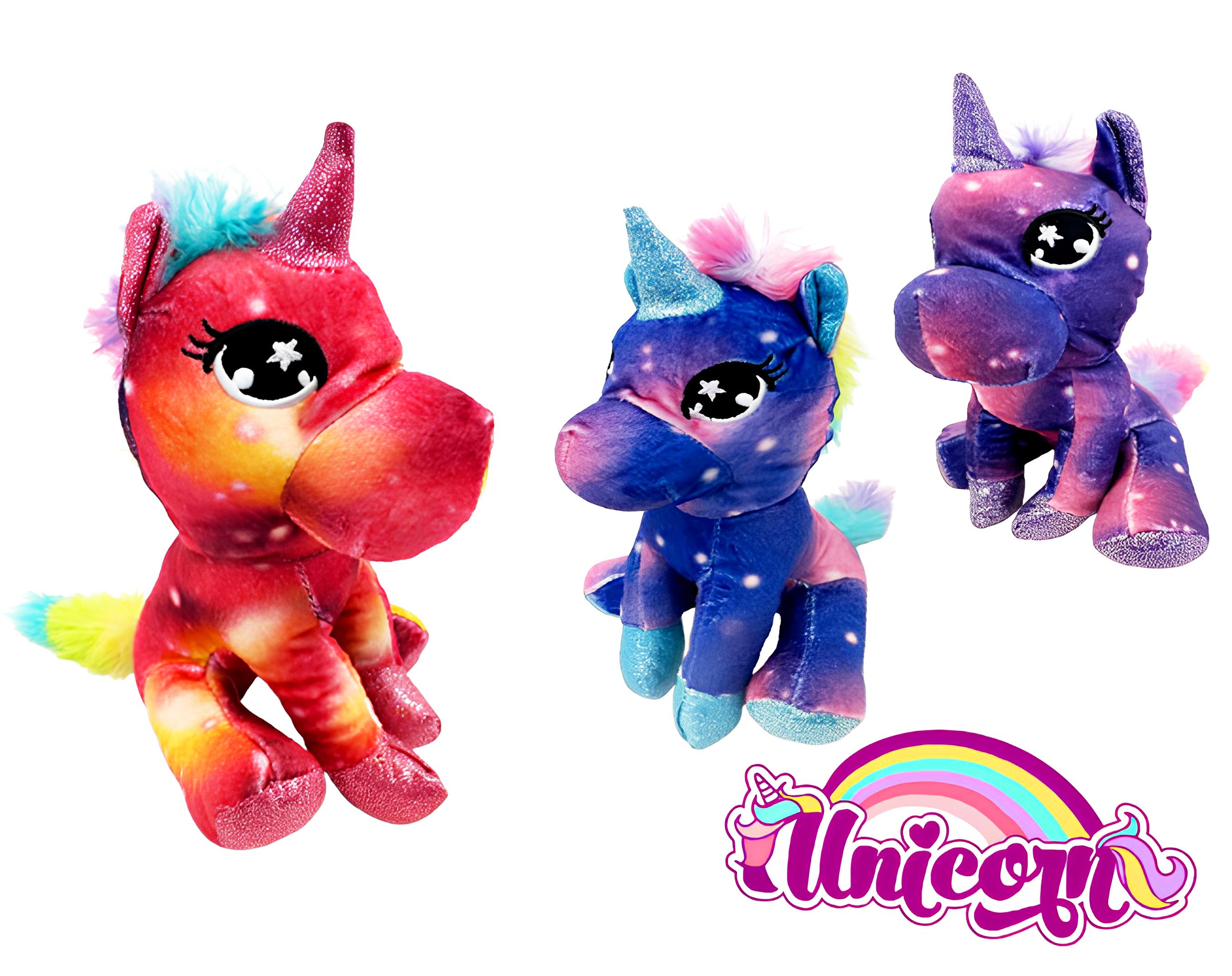 PELUCHE 15 CM UNICORNO | Incarto PPL per uova di Pasqua al cioccolato DAGERAF