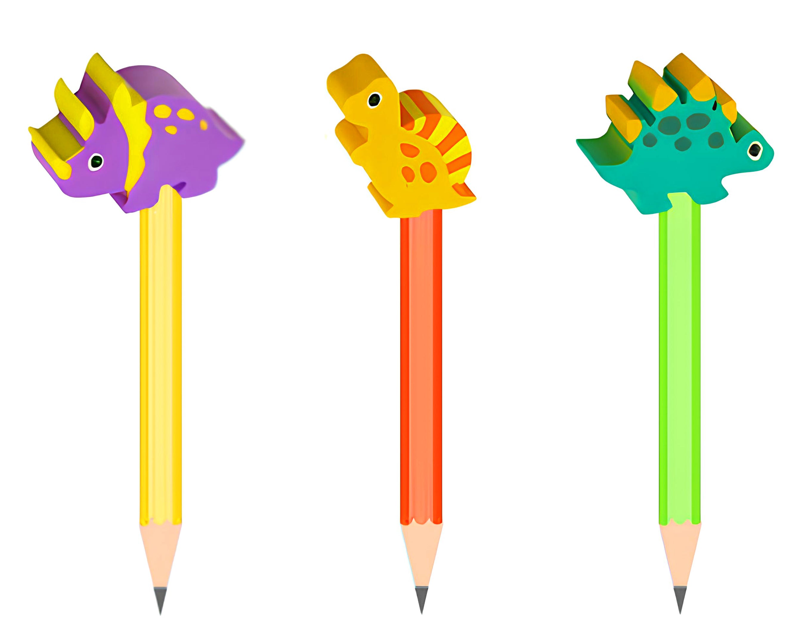 Matita mini con gomma copri matita a forma di dinosauro | Sorpresa ideale per uova di pasqua bambini