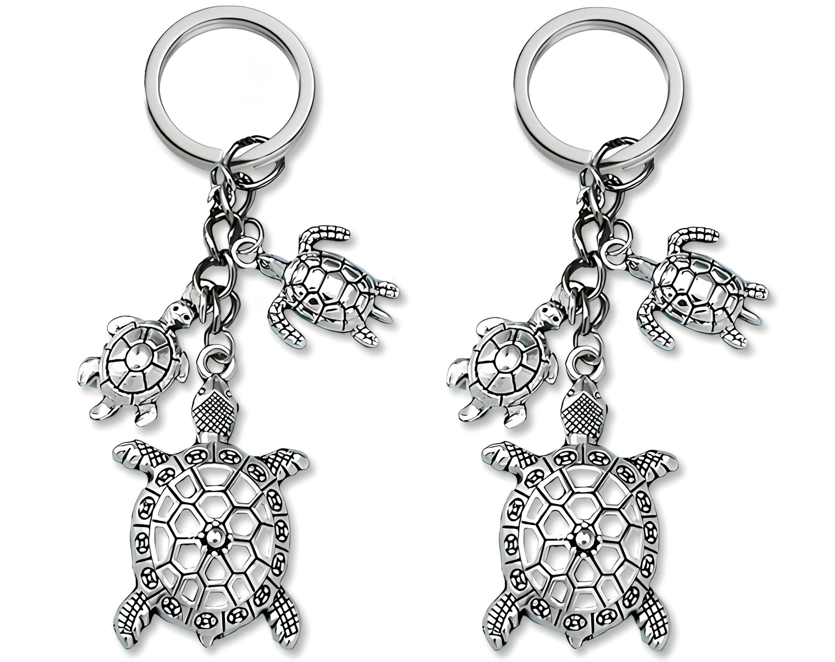 PORTACHIAVE SILVER 3 TARTARUGHE | Sorpresa perfetta per uova di Pasqua