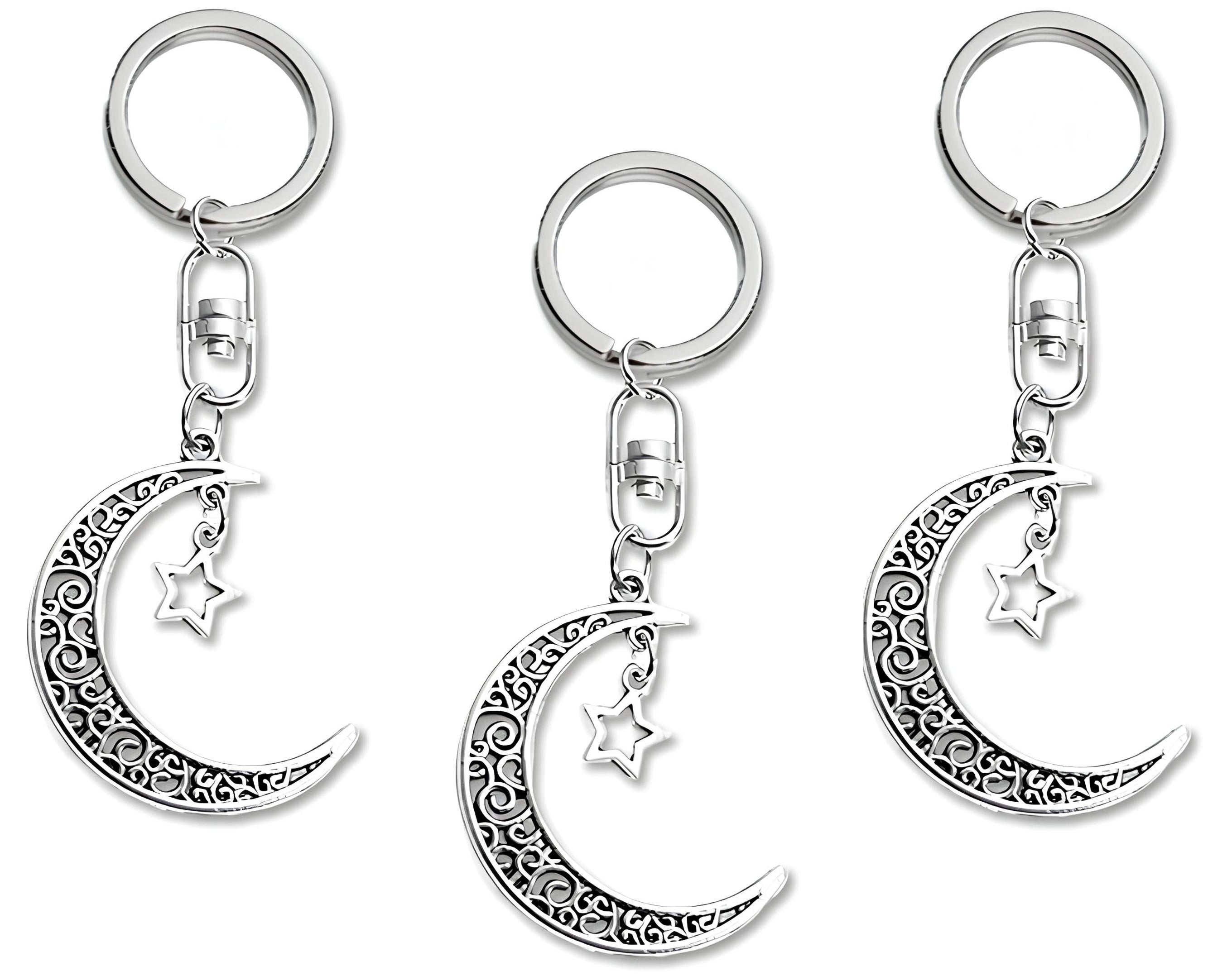 PORTACHIAVE SILVER LUNA STELLA | Sorpresa ideale per uova di Pasqua