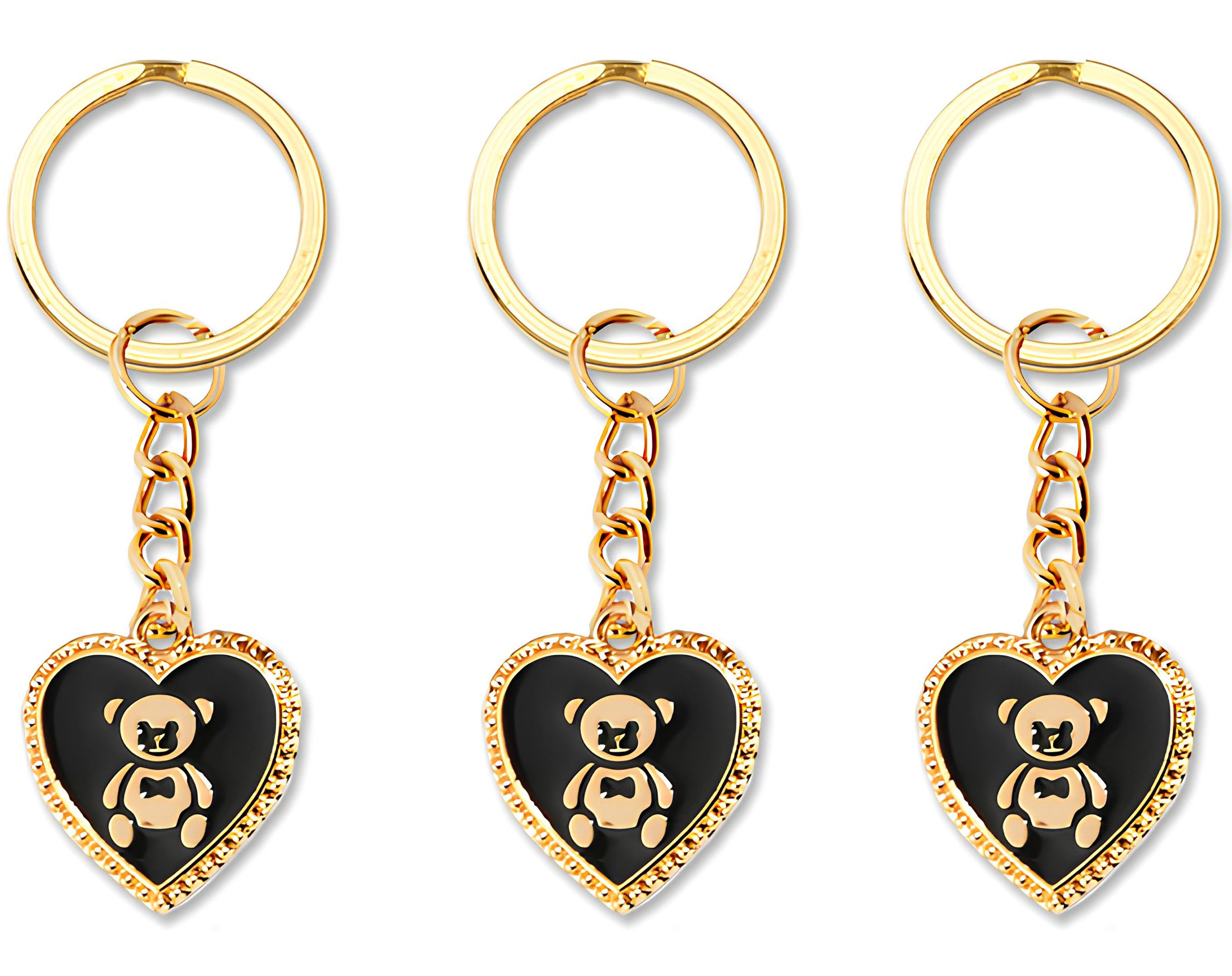 PORTACHIAVE GOLD ORSETTO BLACK | Sorpresa per uova di Pasqua