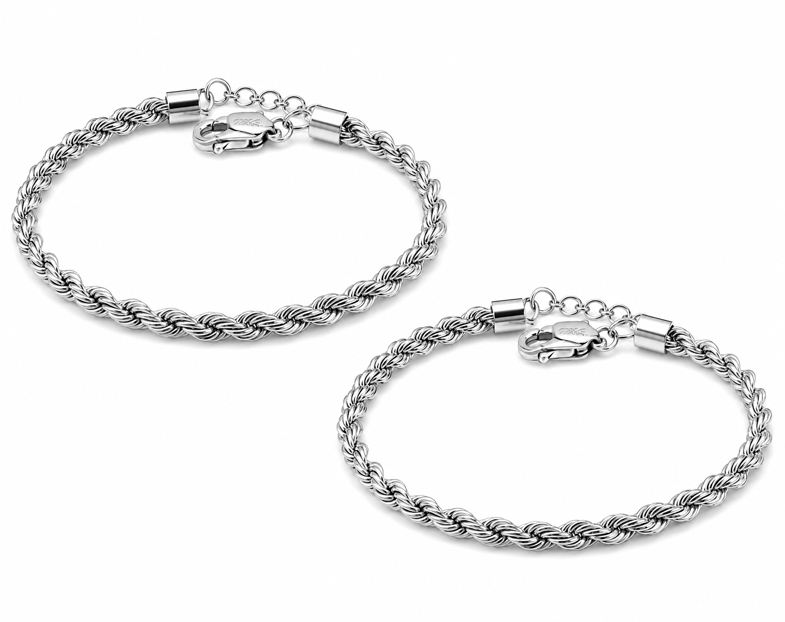 BRACELET ARGENT CHAÎNE SUR CARTE | Surprise pour œufs de Pâques