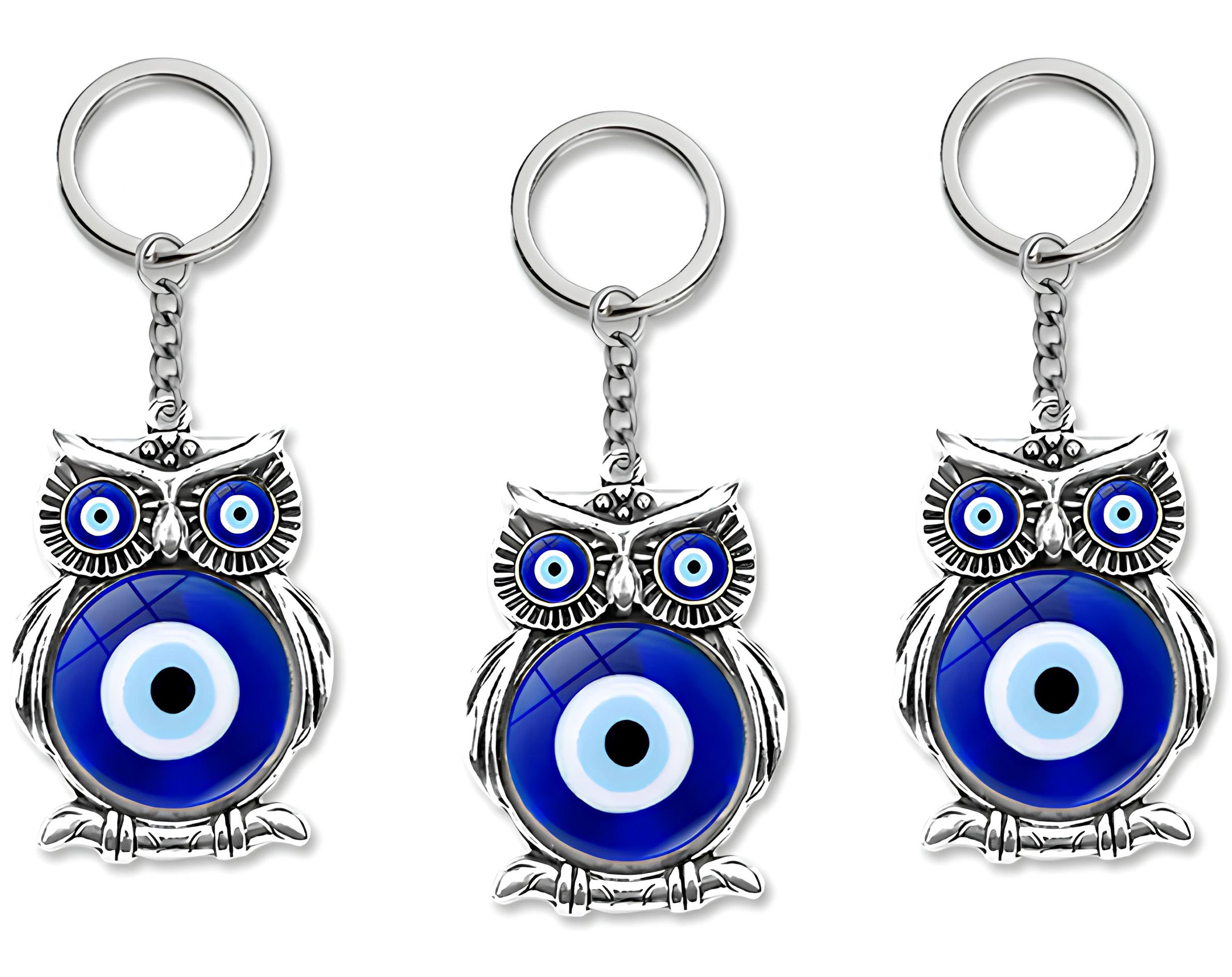 PORTACHIAVE SILVER GUFO CON OCCHIO | Sorpresa ideale per uova di Pasqua