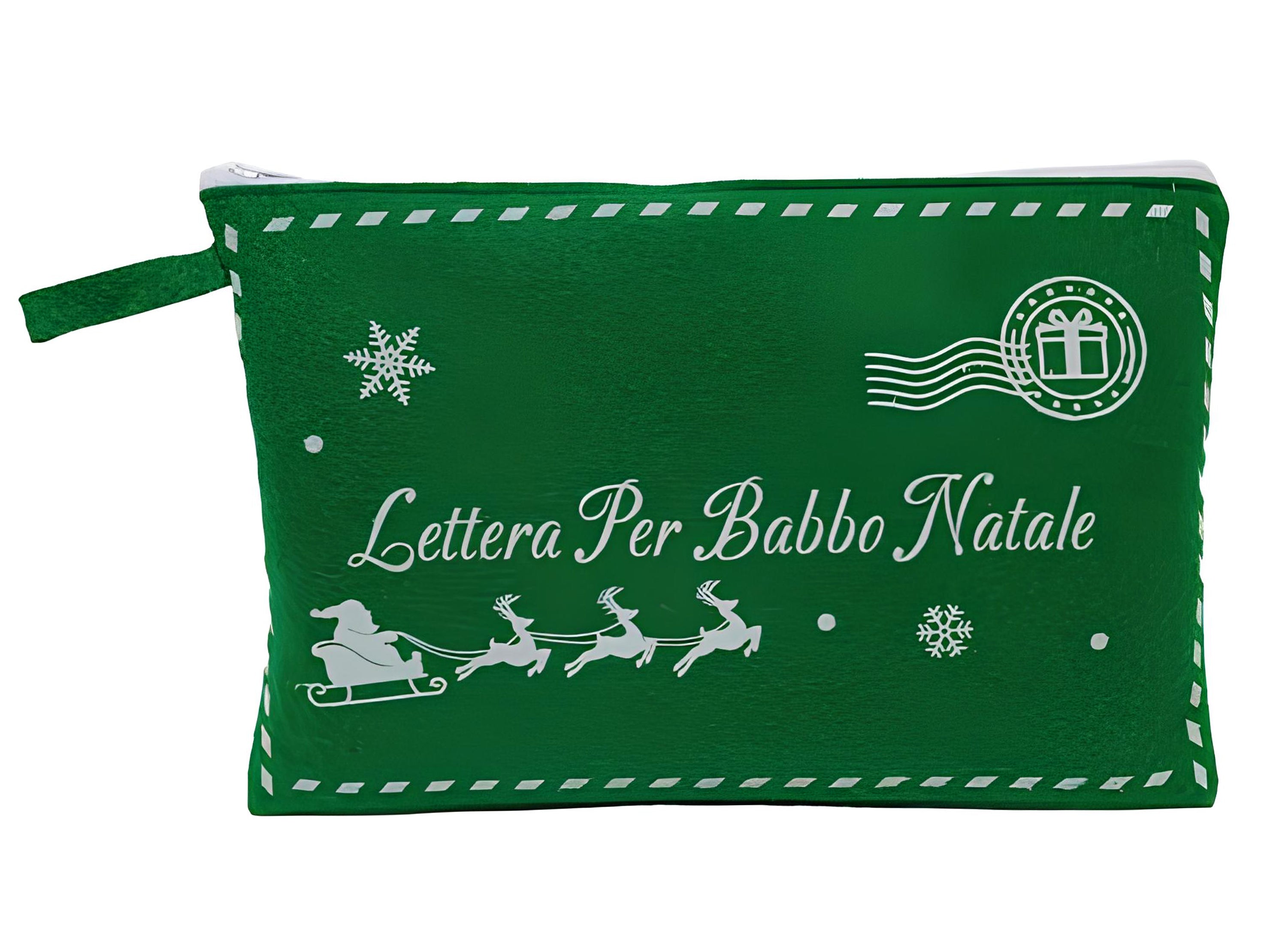 POCHETTE FELTRO LETTERA X BABBONATALE 25X16CM