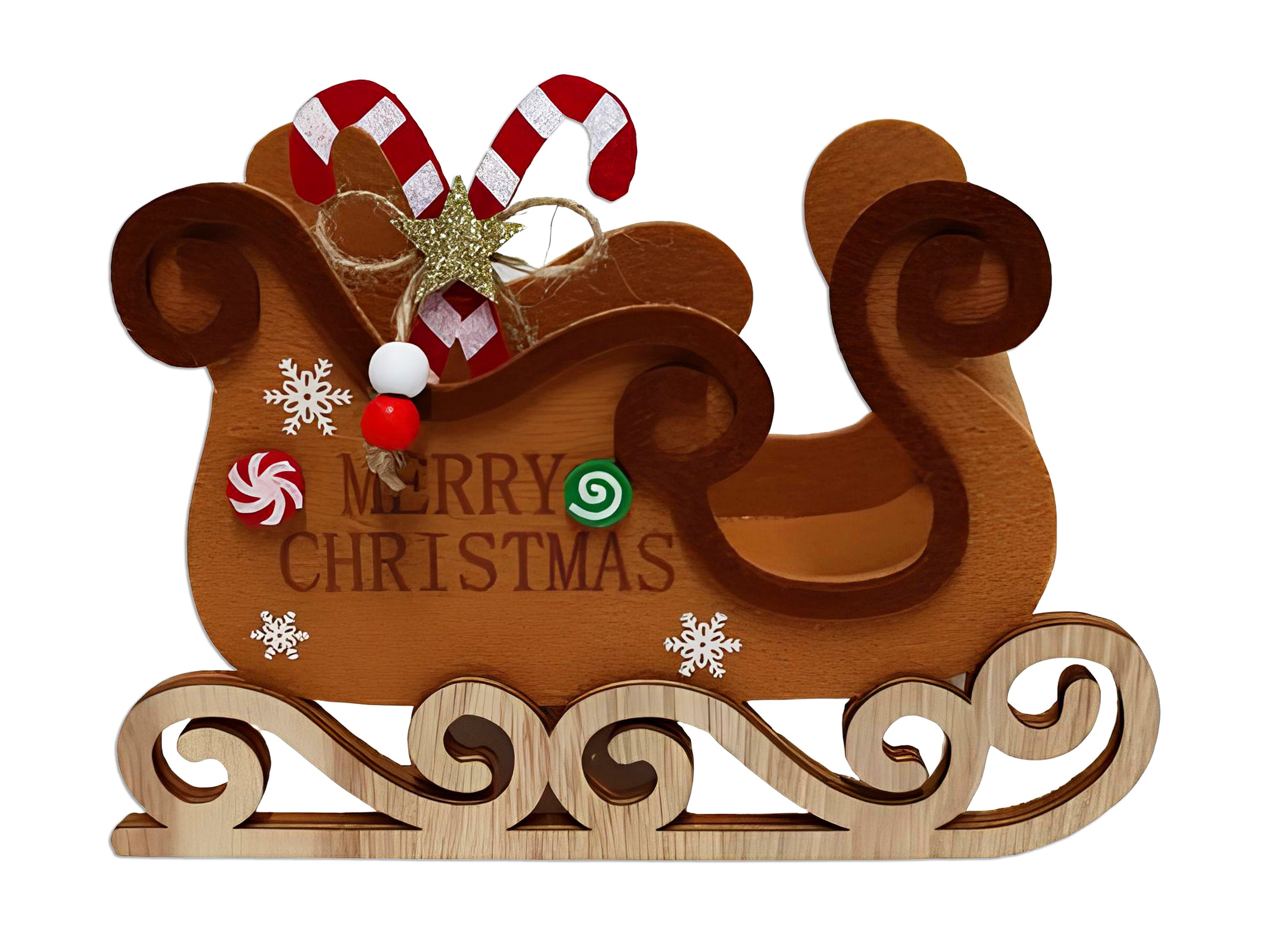 SLITTA FELTRO DECORO BISCOTTO 20CM